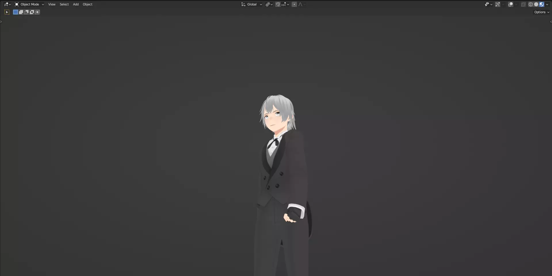 Sig Anime character Blender  rigged and Animated Low-poly 3D model_1