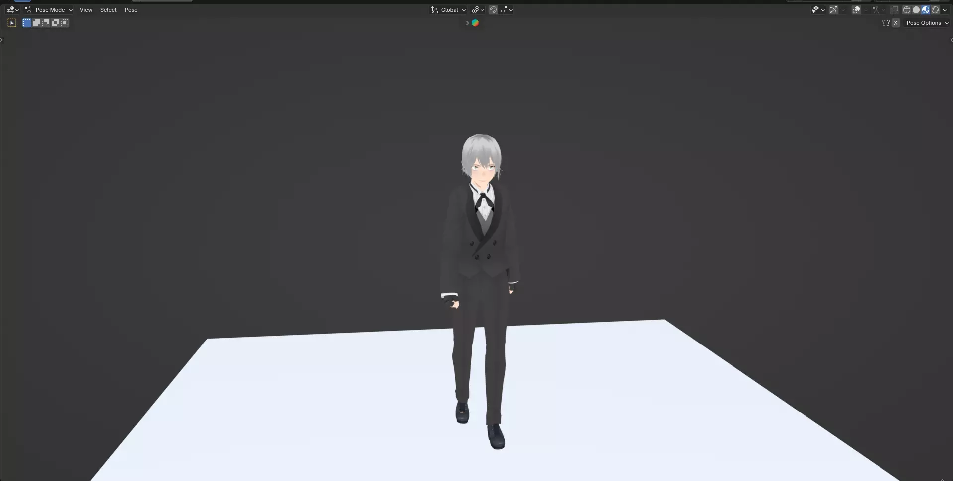 Sig Anime character Blender  rigged and Animated Low-poly 3D model_6