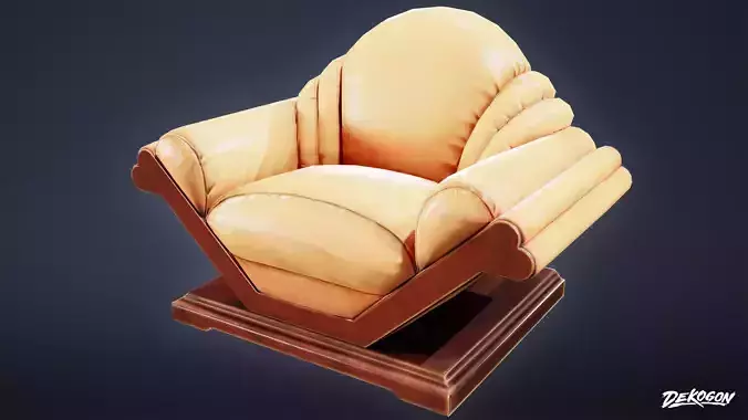 ART DECO - Chair 12 - LOW POLY