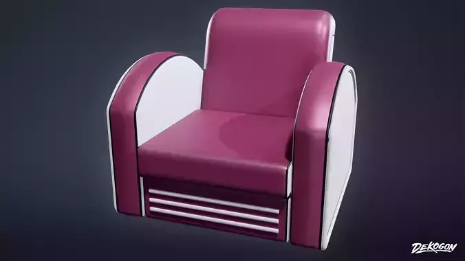 ART DECO - Chair 14 - LOW POLY