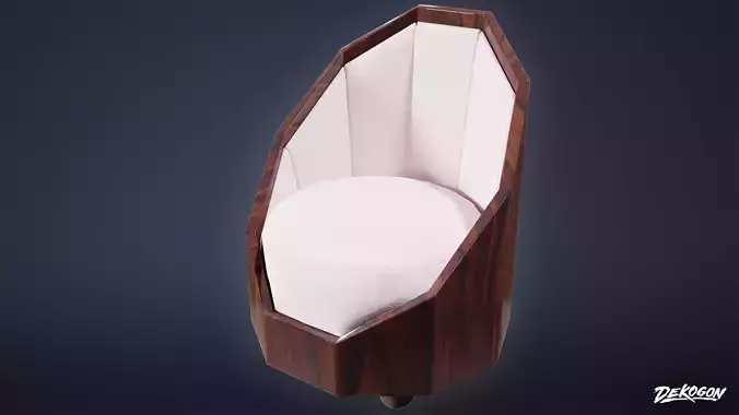 ART DECO - Chair 19 - LOW POLY Low-poly 3D model