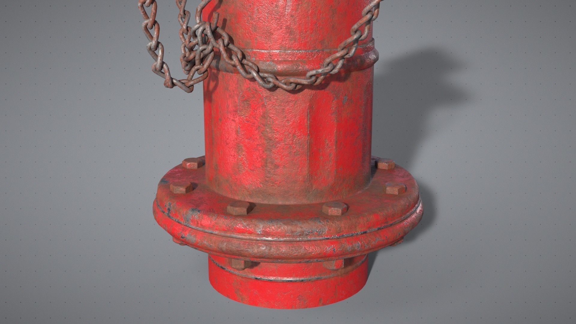 Old Fire Hydrant Game Ready Low-poly 3D model_3