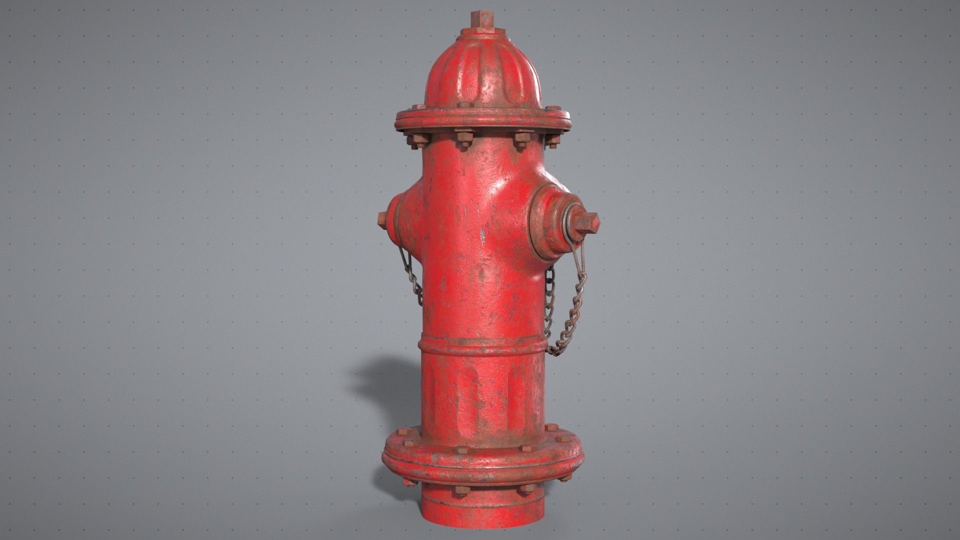Old Fire Hydrant Game Ready Low-poly 3D model_5