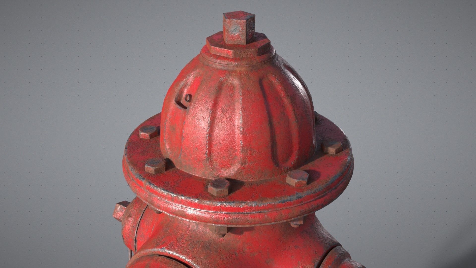 Old Fire Hydrant Game Ready Low-poly 3D model_1