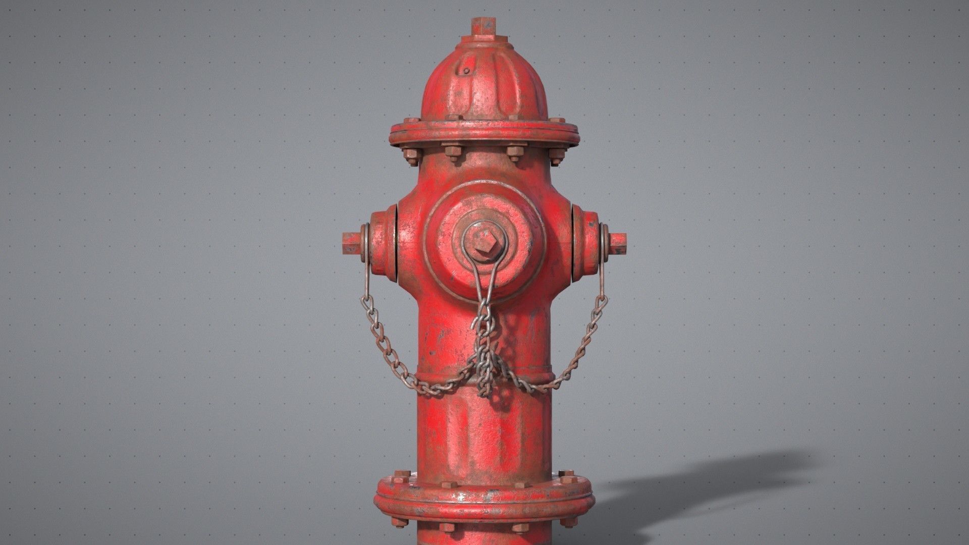 Old Fire Hydrant Game Ready Low-poly 3D model_6