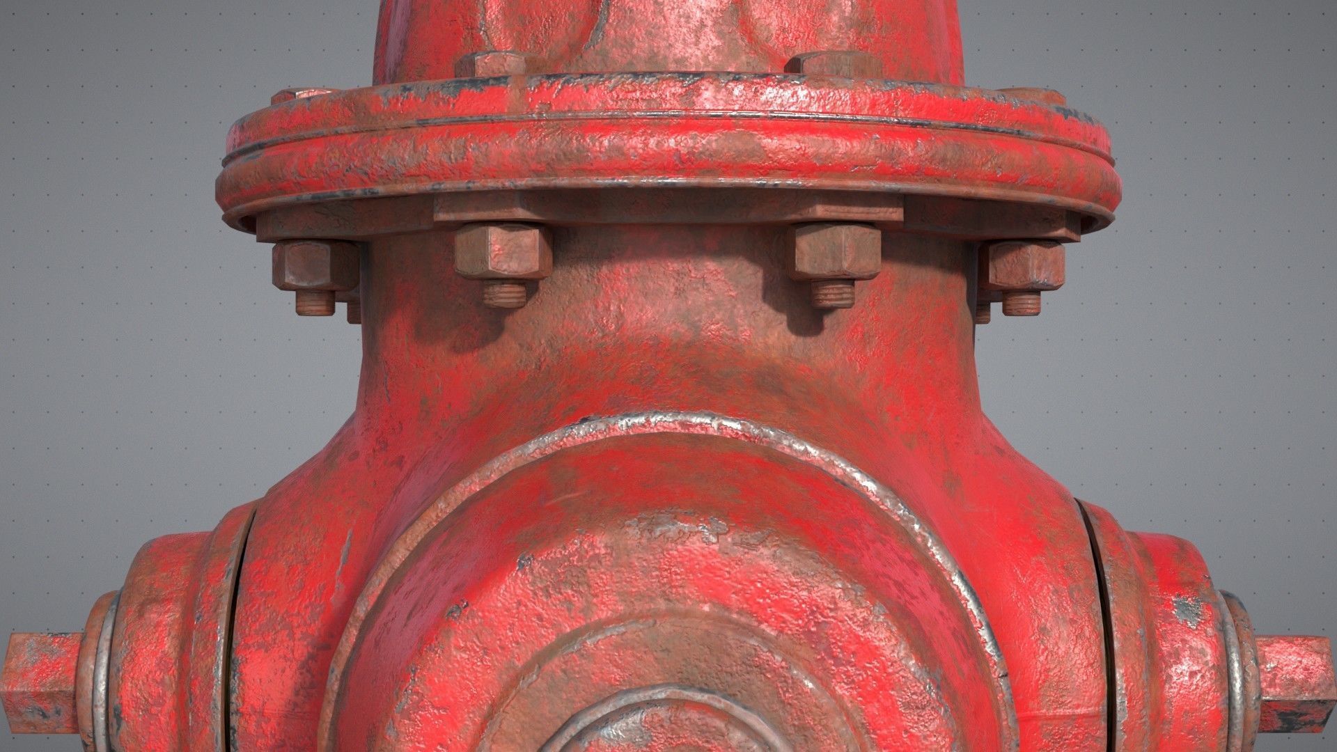 Old Fire Hydrant Game Ready Low-poly 3D model_4