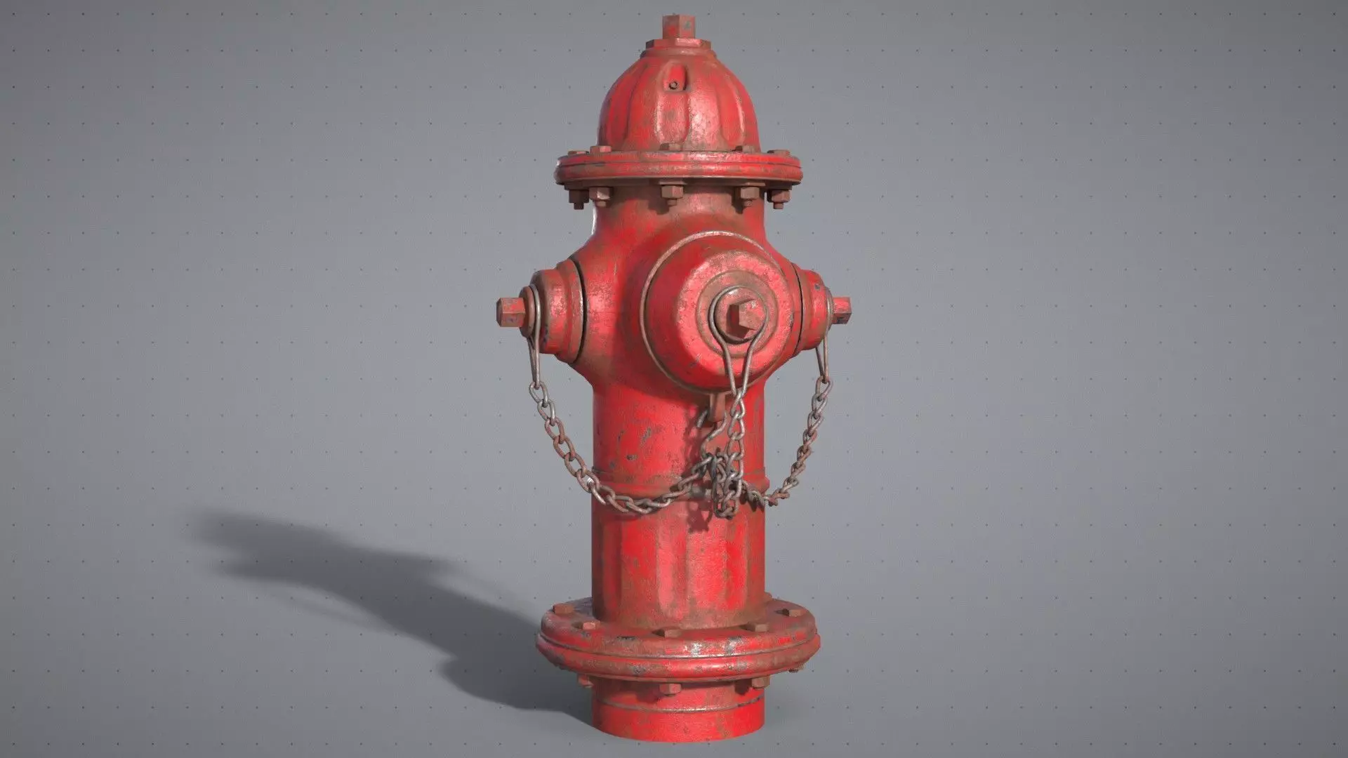 Old Fire Hydrant Game Ready Low-poly 3D model_0