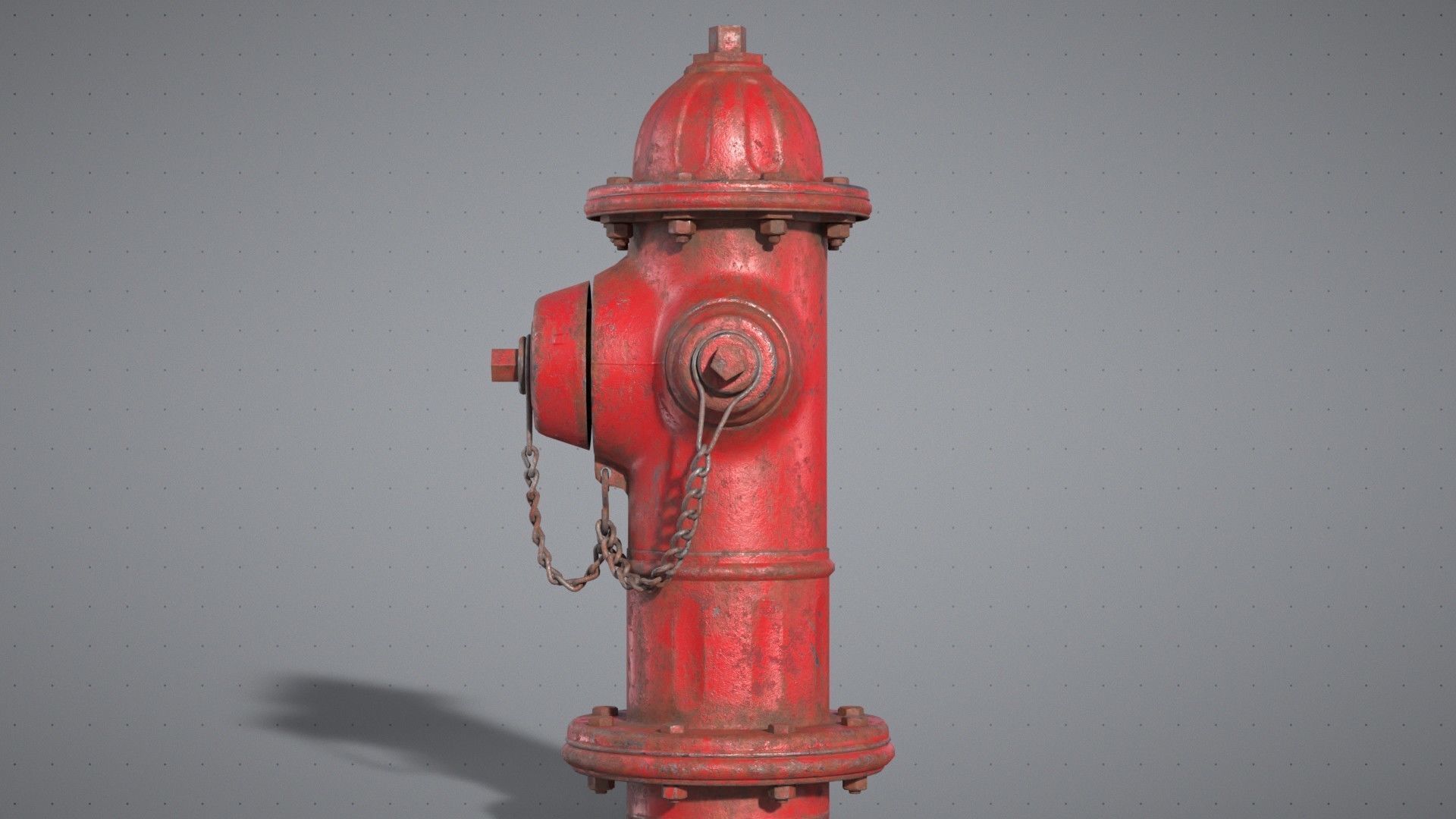 Old Fire Hydrant Game Ready Low-poly 3D model_7