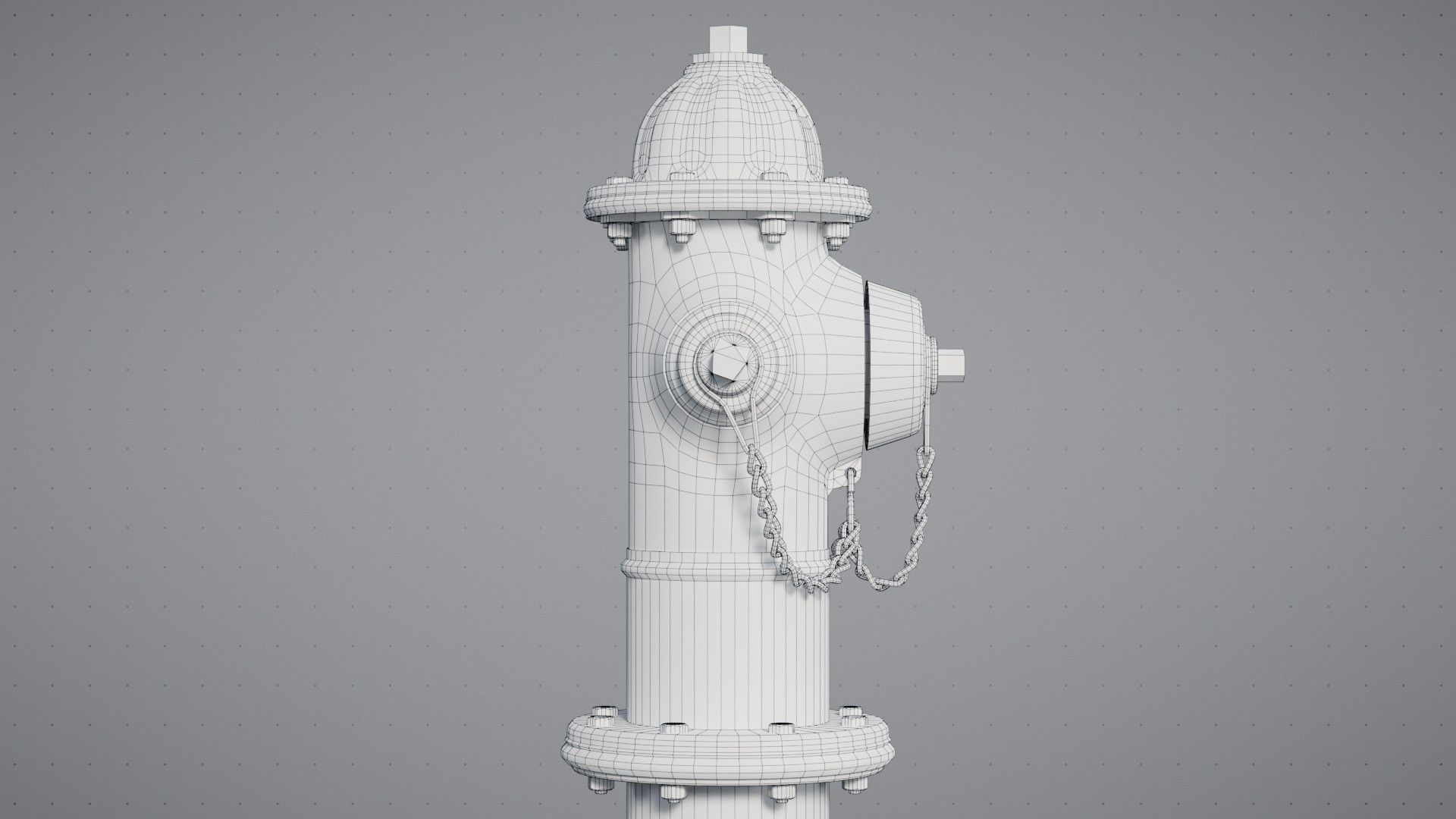 Old Fire Hydrant Game Ready Low-poly 3D model_20