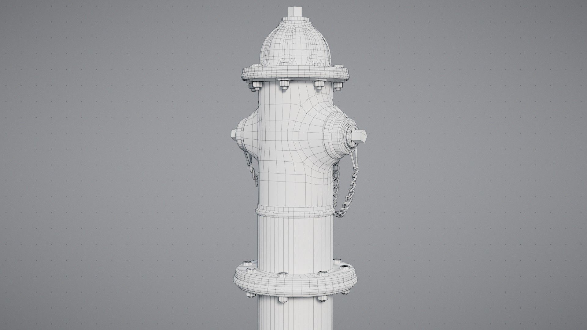 Old Fire Hydrant Game Ready Low-poly 3D model_16