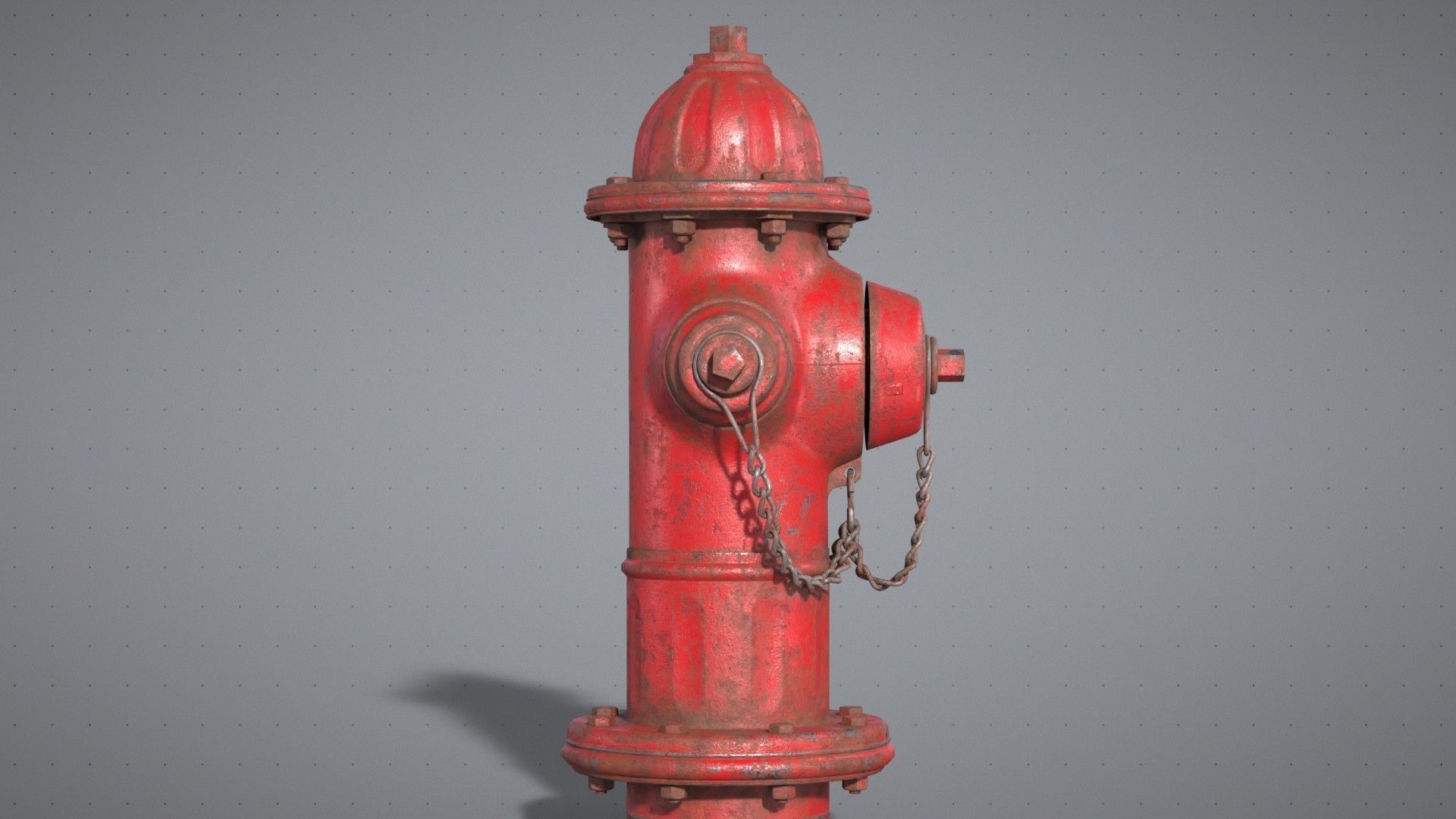 Old Fire Hydrant Game Ready Low-poly 3D model_9