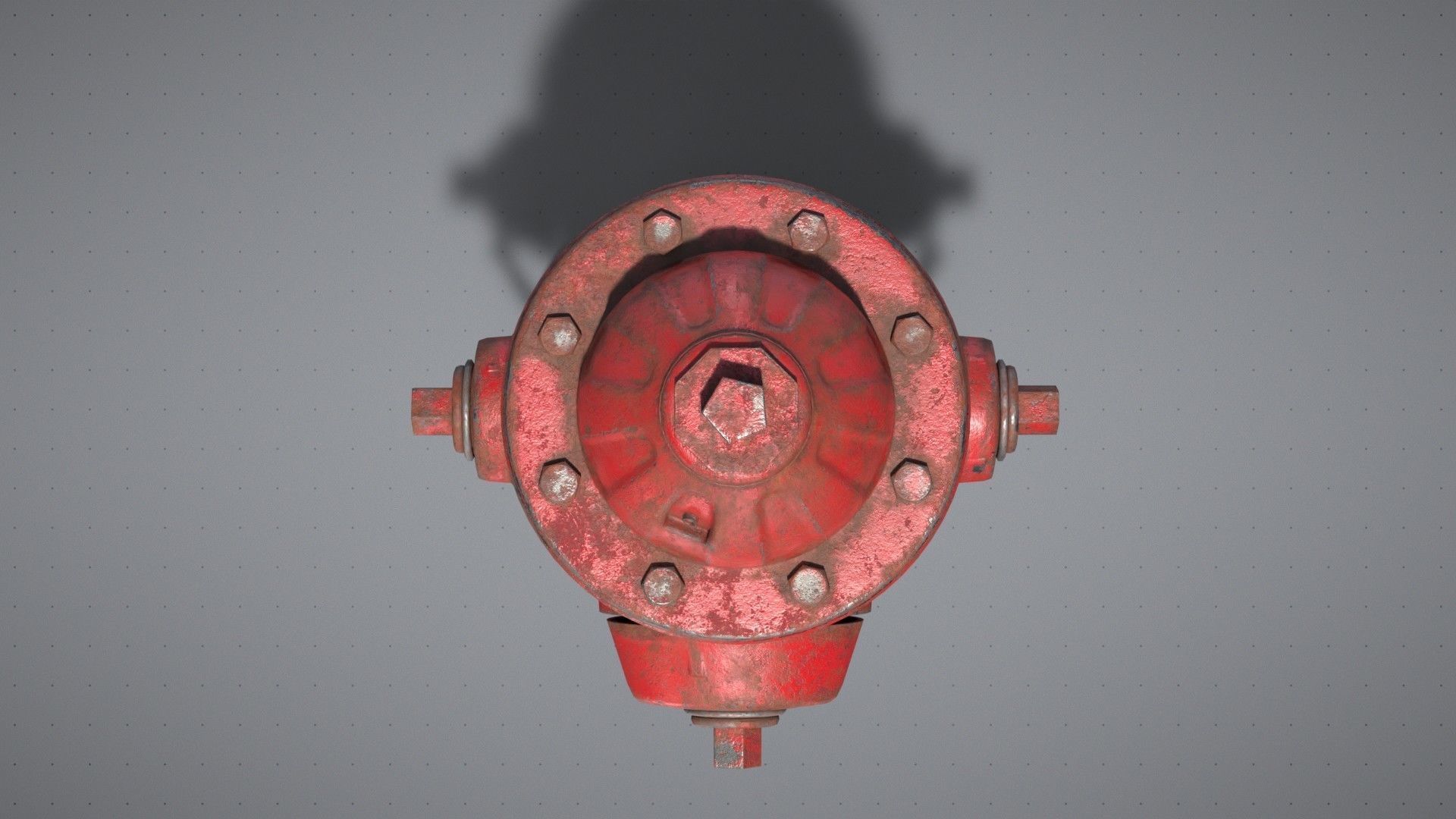 Old Fire Hydrant Game Ready Low-poly 3D model_10