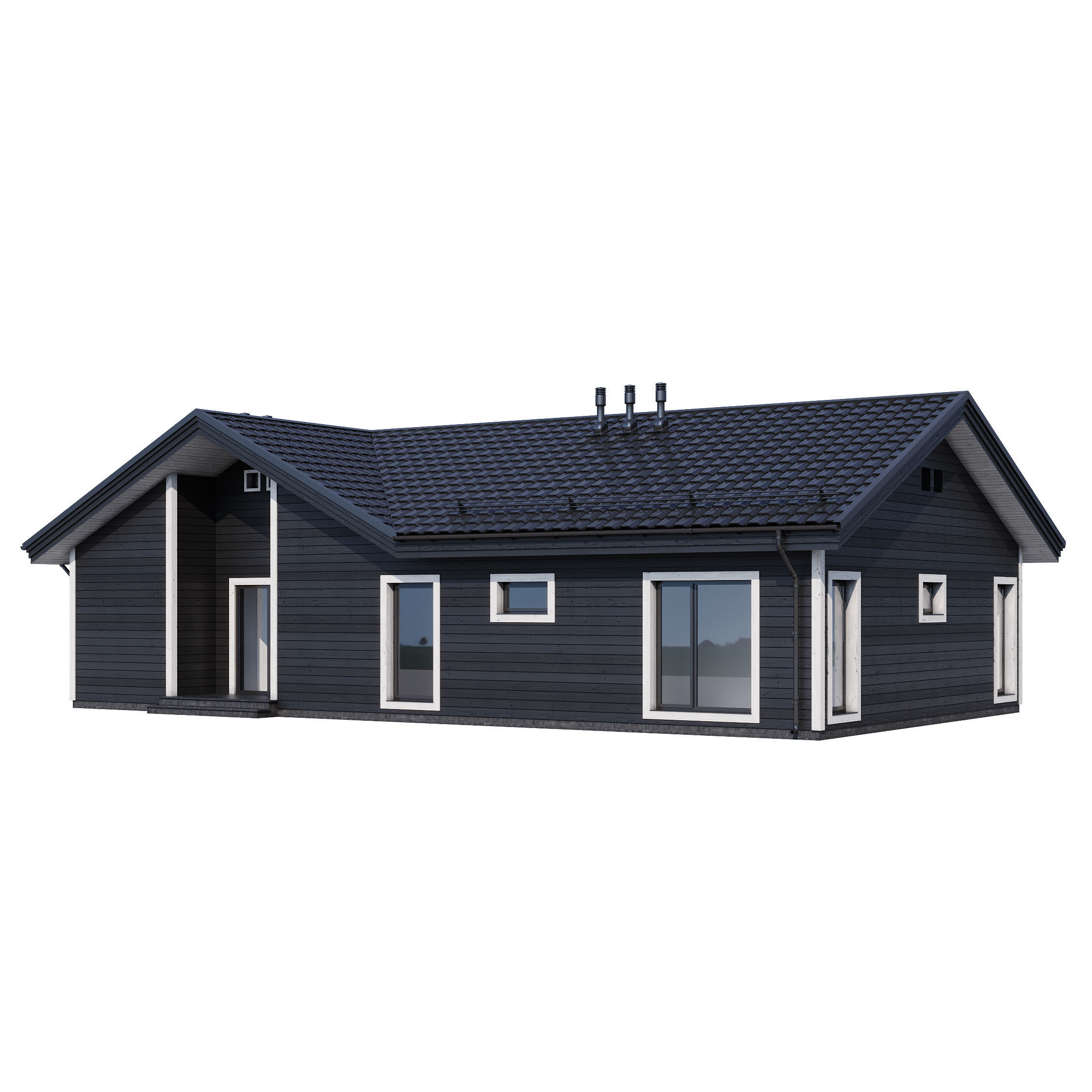 Modern house v81 3D model_9