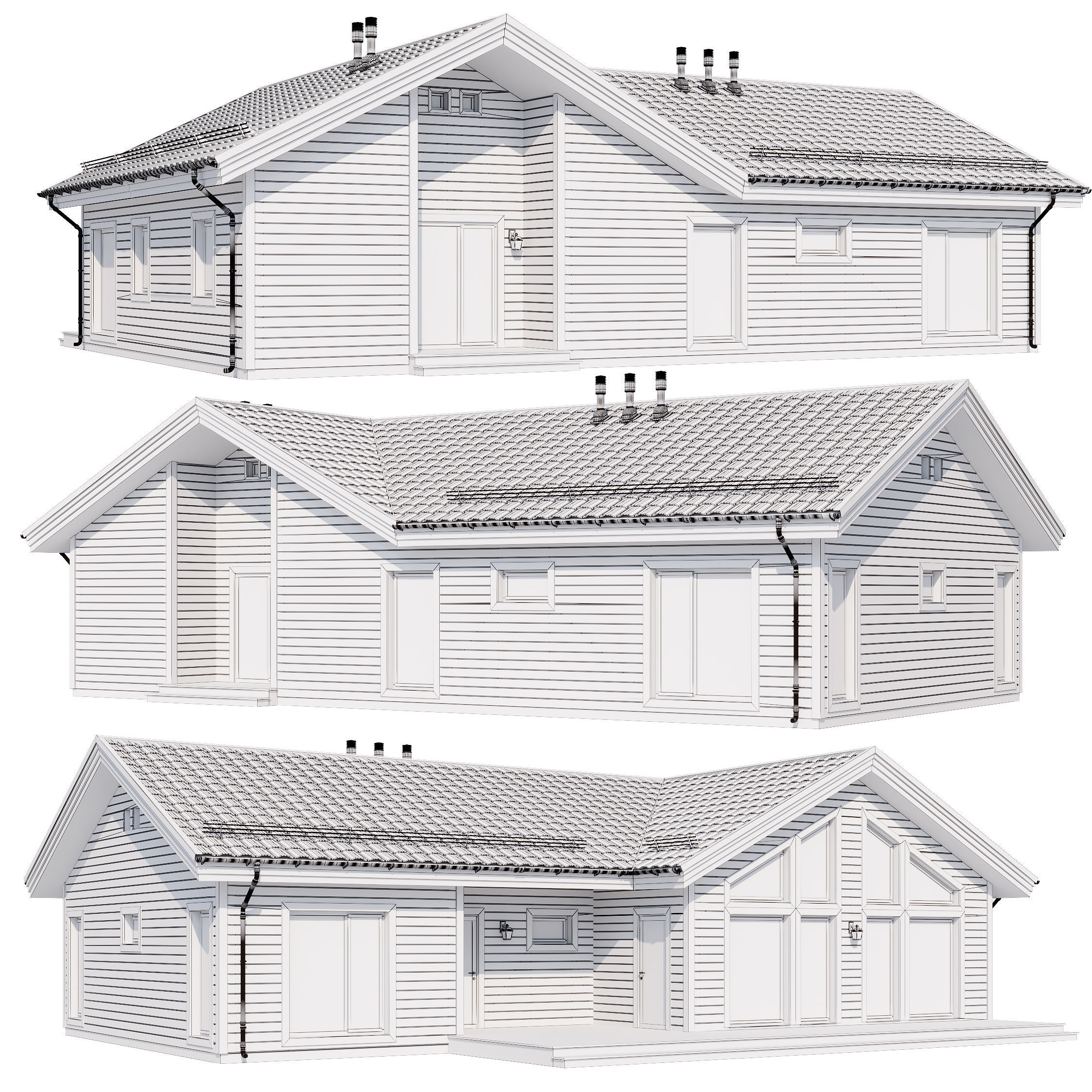 Modern house v81 3D model_4