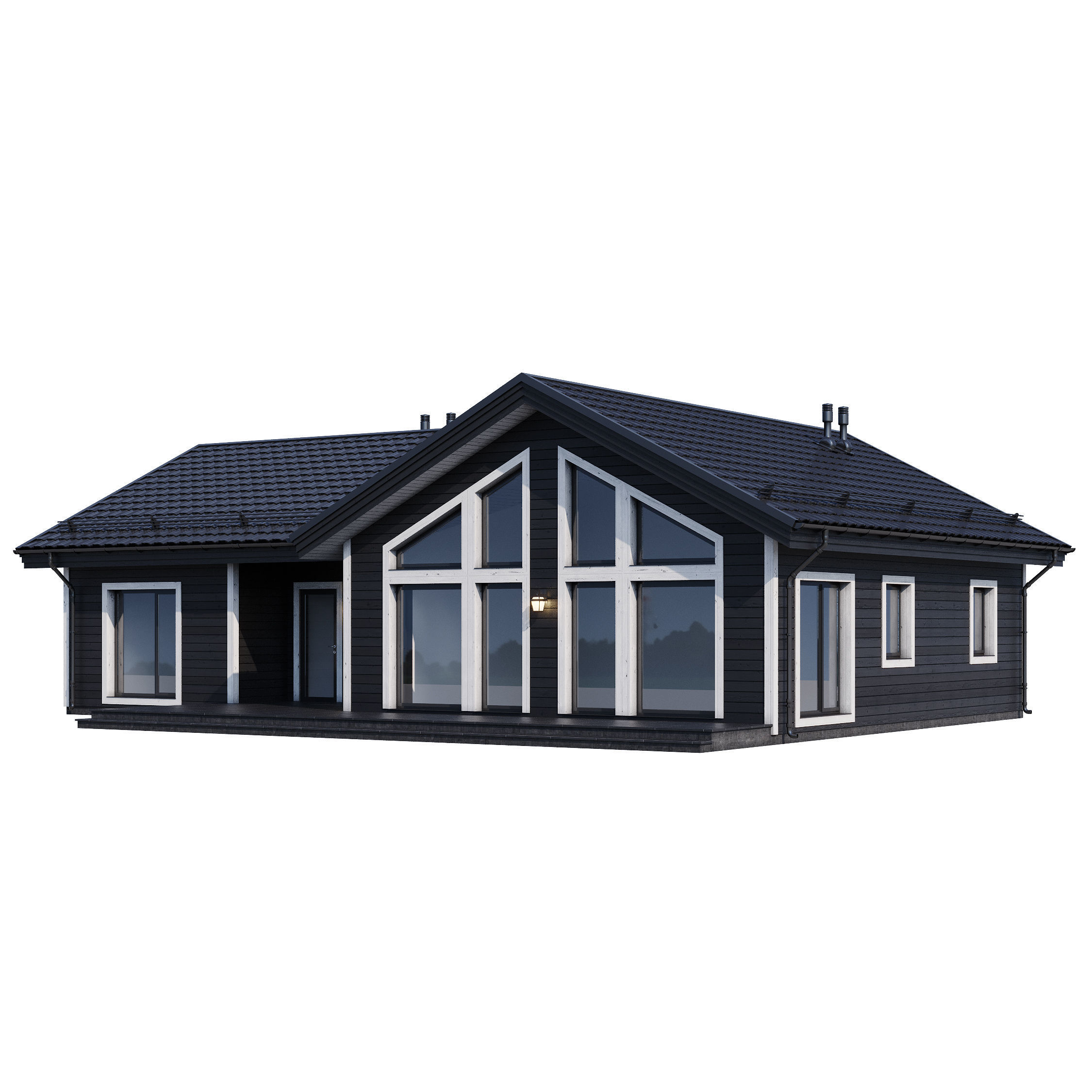 Modern house v81 3D model_10