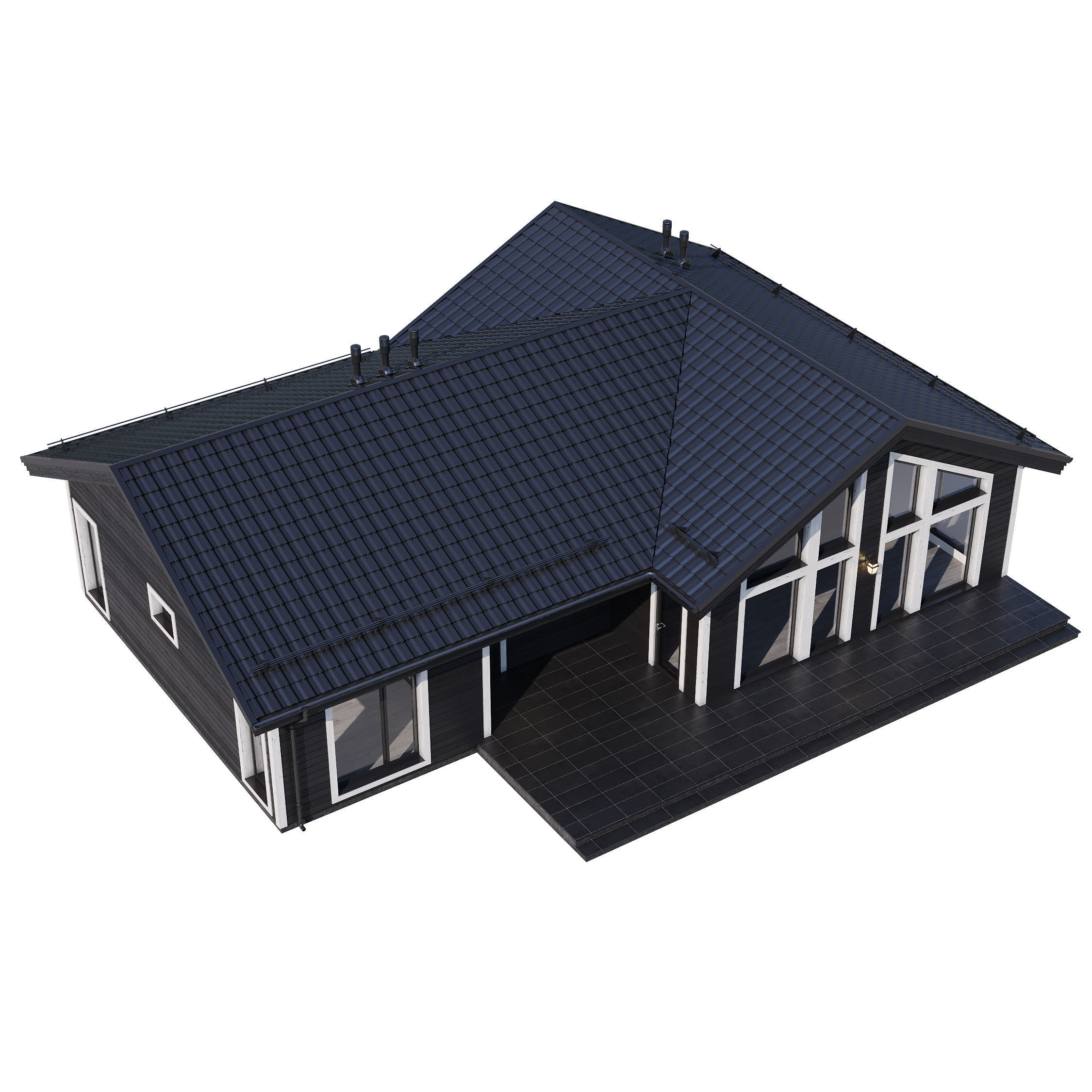 Modern house v81 3D model_3