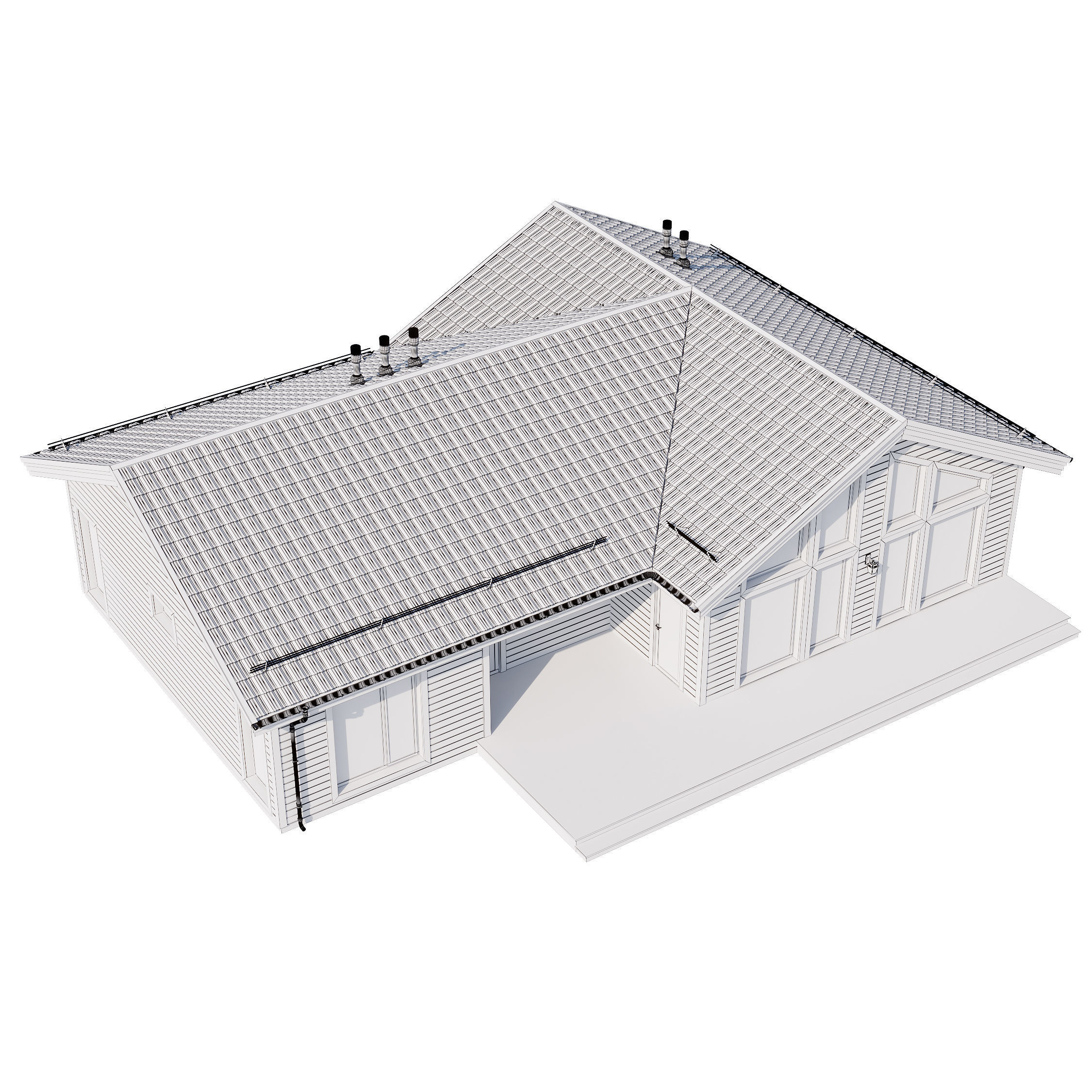 Modern house v81 3D model_5