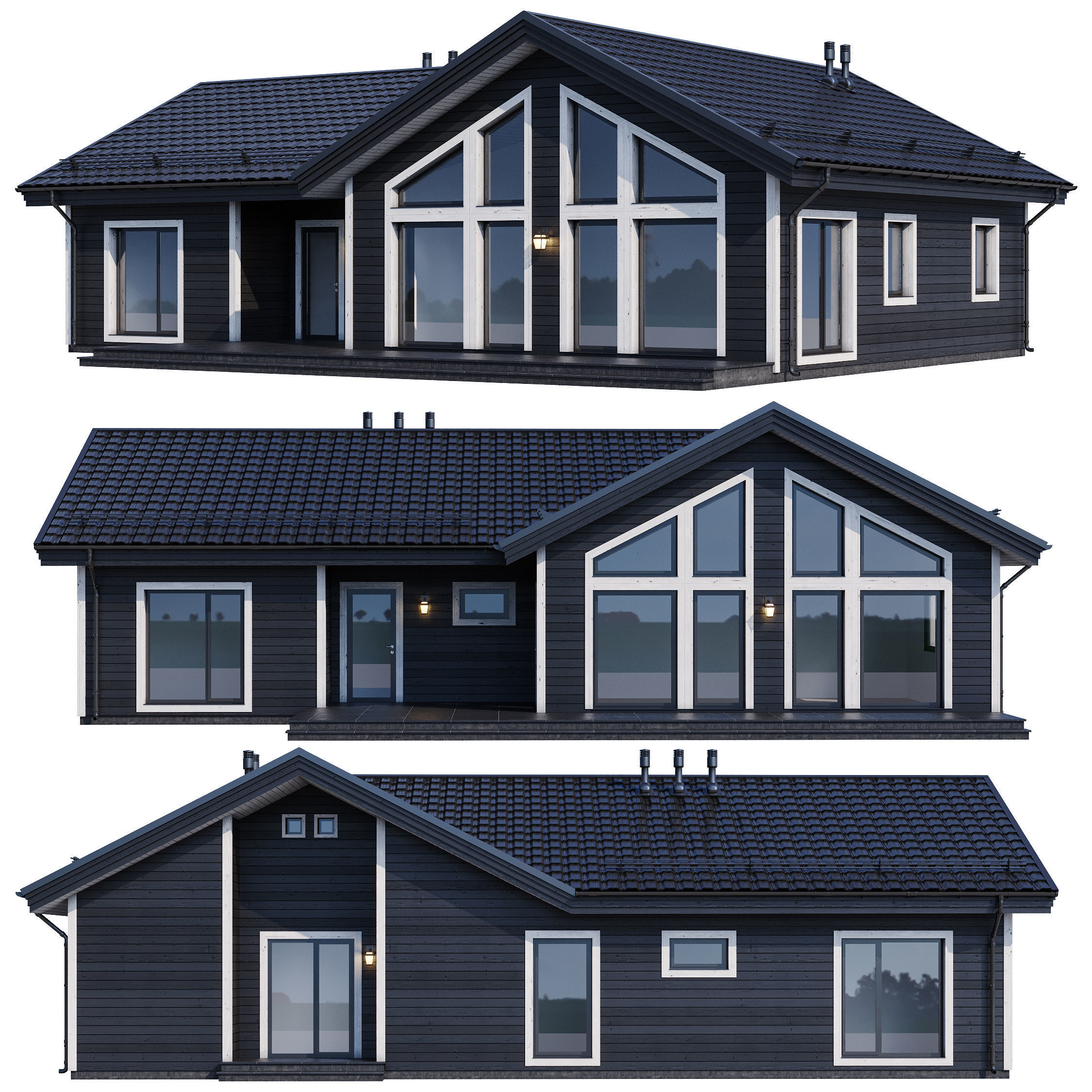 Modern house v81 3D model_1