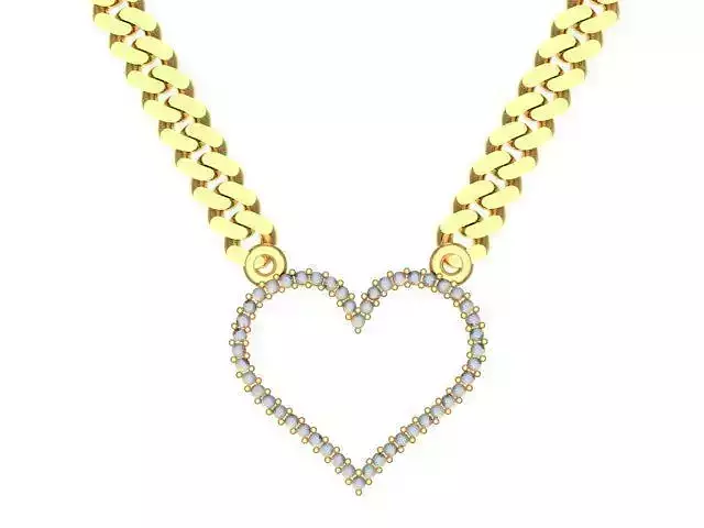 Heart Pendant Set Diamond Luxury