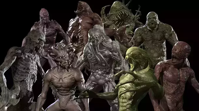 Swamp Mutant Pack 3D Model Collection