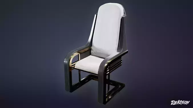 ART DECO - Chair 21 - LOW POLY Low-poly 3D model