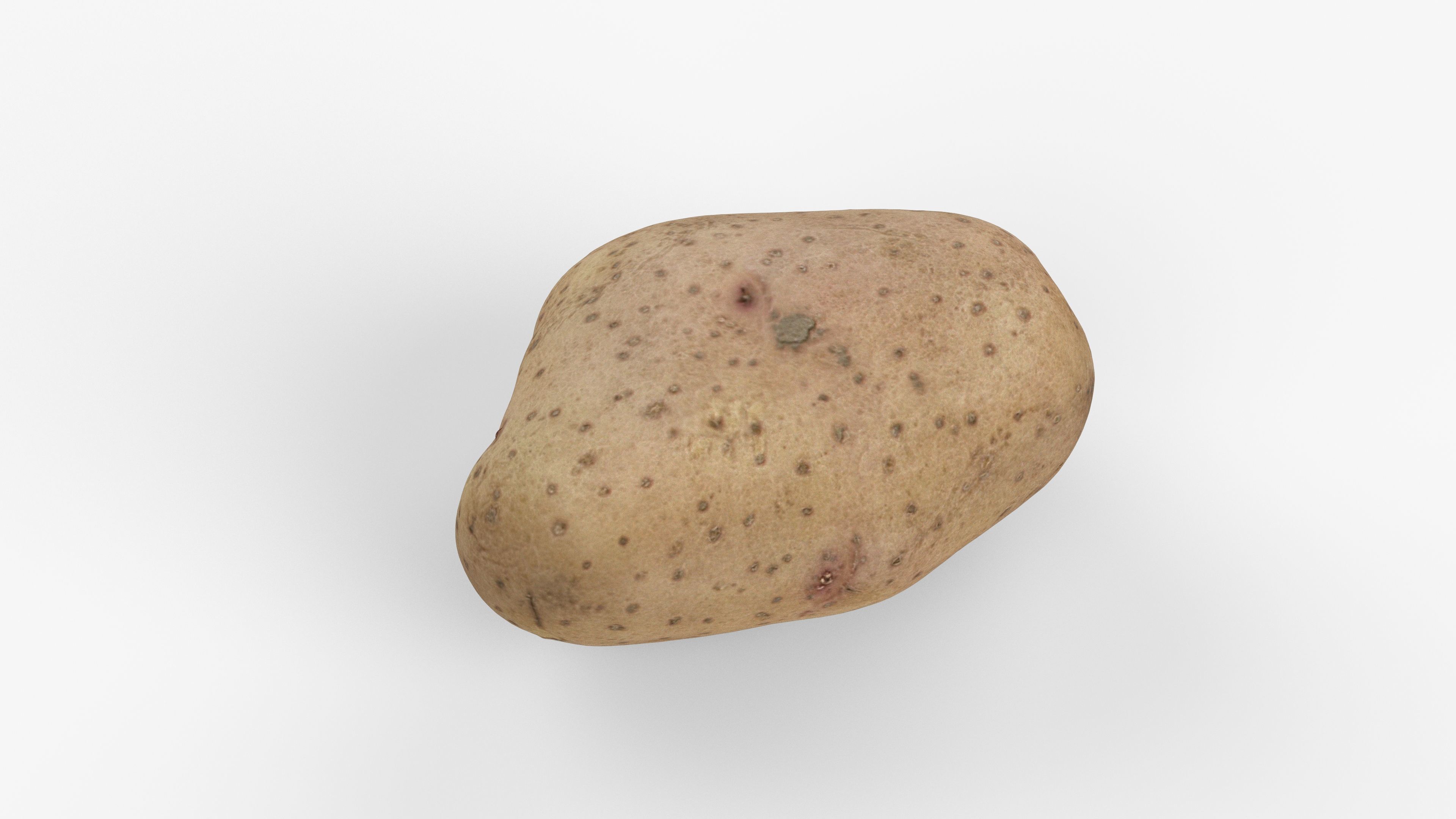 Photorealistic 3D scan of potato Low-poly 3D model_8