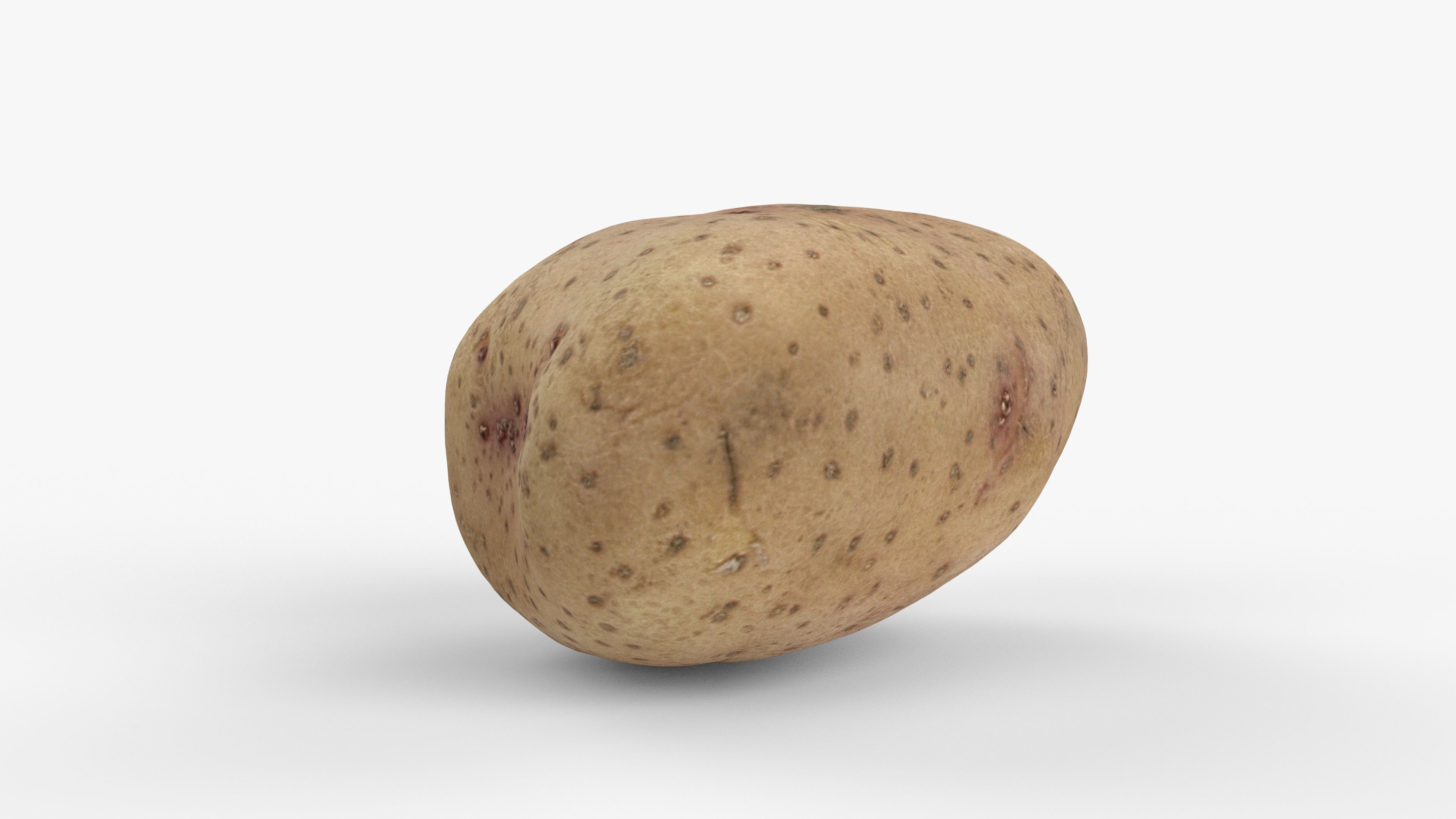 Photorealistic 3D scan of potato Low-poly 3D model_4