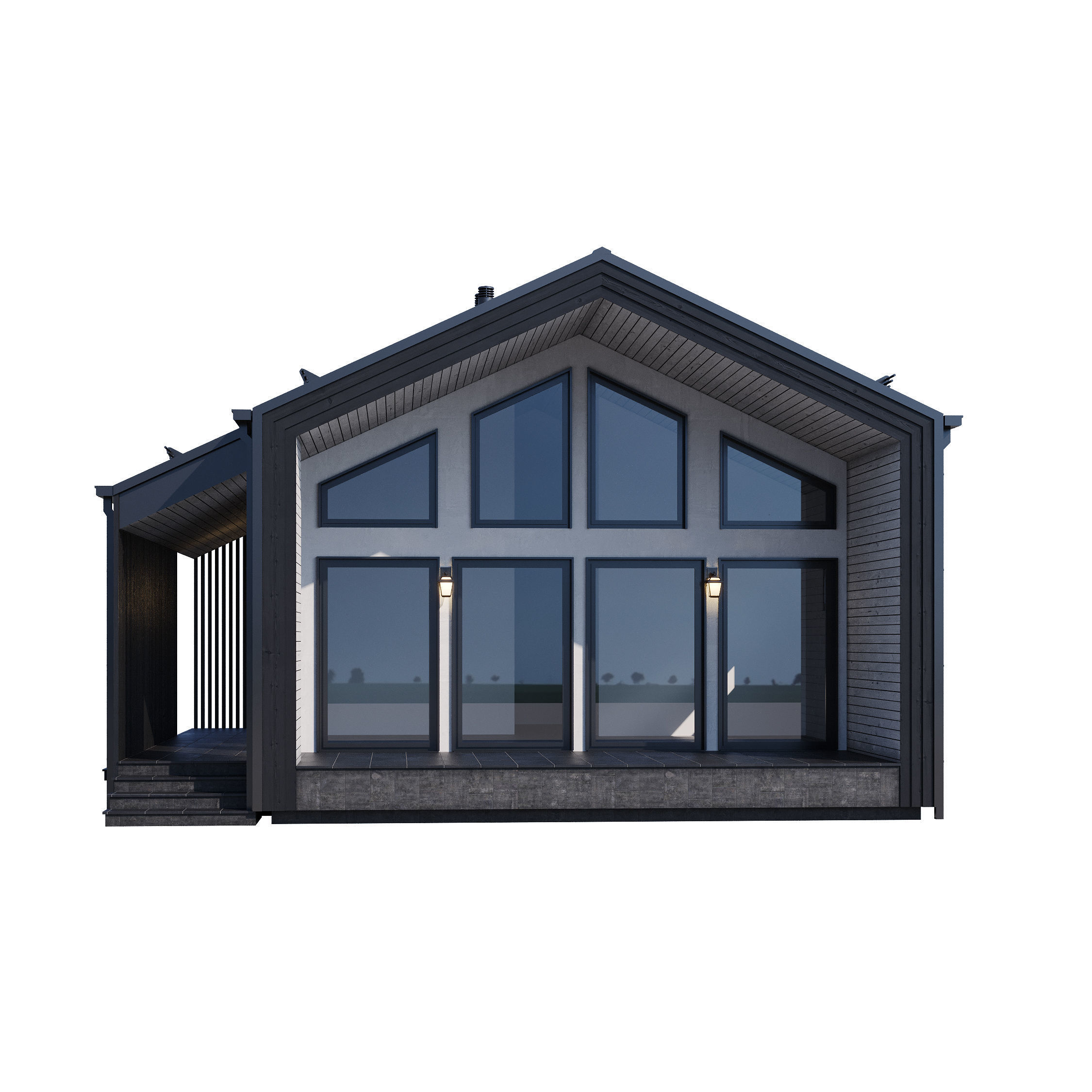 Modern house v82 3D model_12