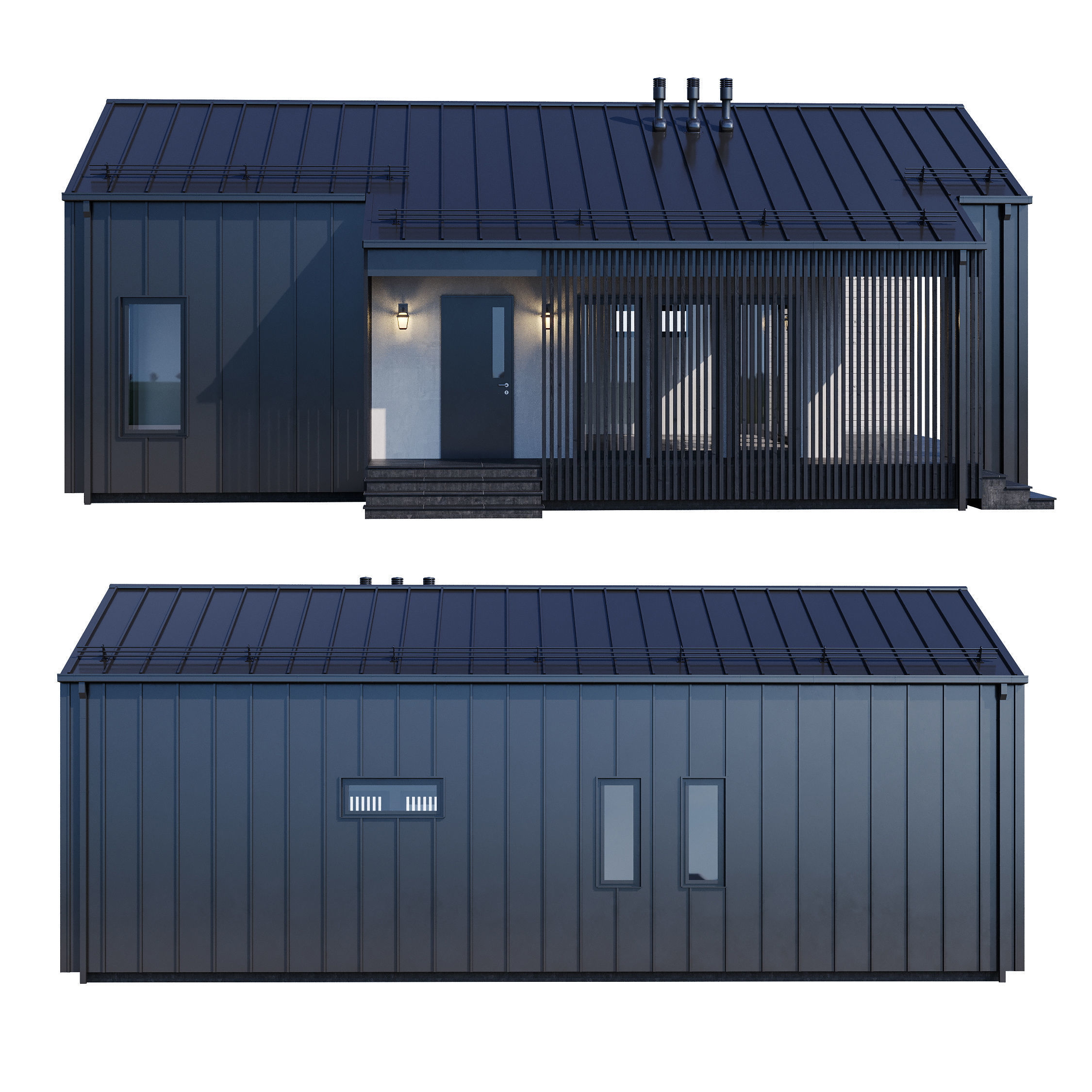 Modern house v82 3D model_2