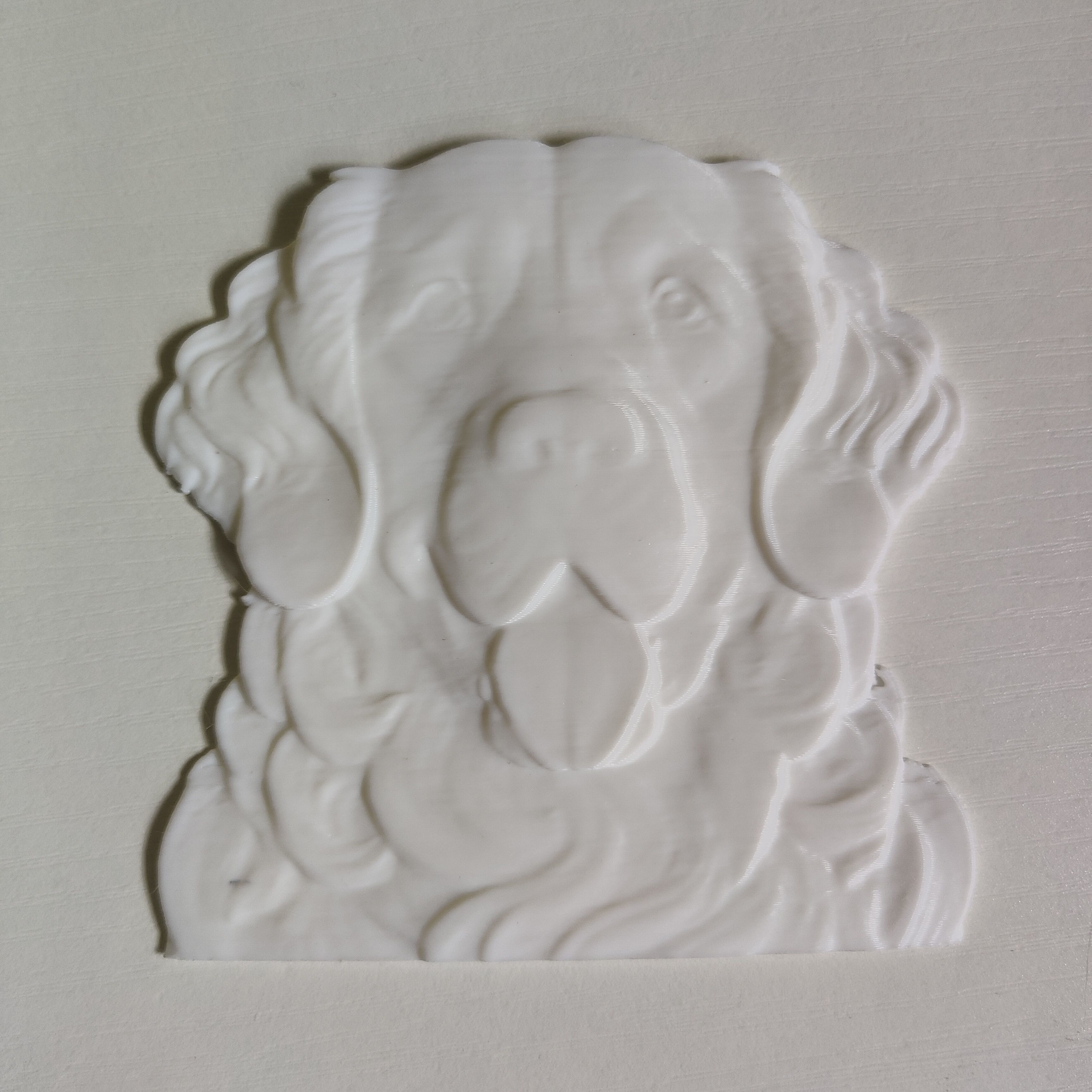 Golden Retriever Bas-Relief 3D print model_2