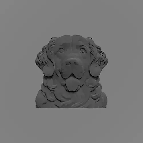 Golden Retriever Bas-Relief