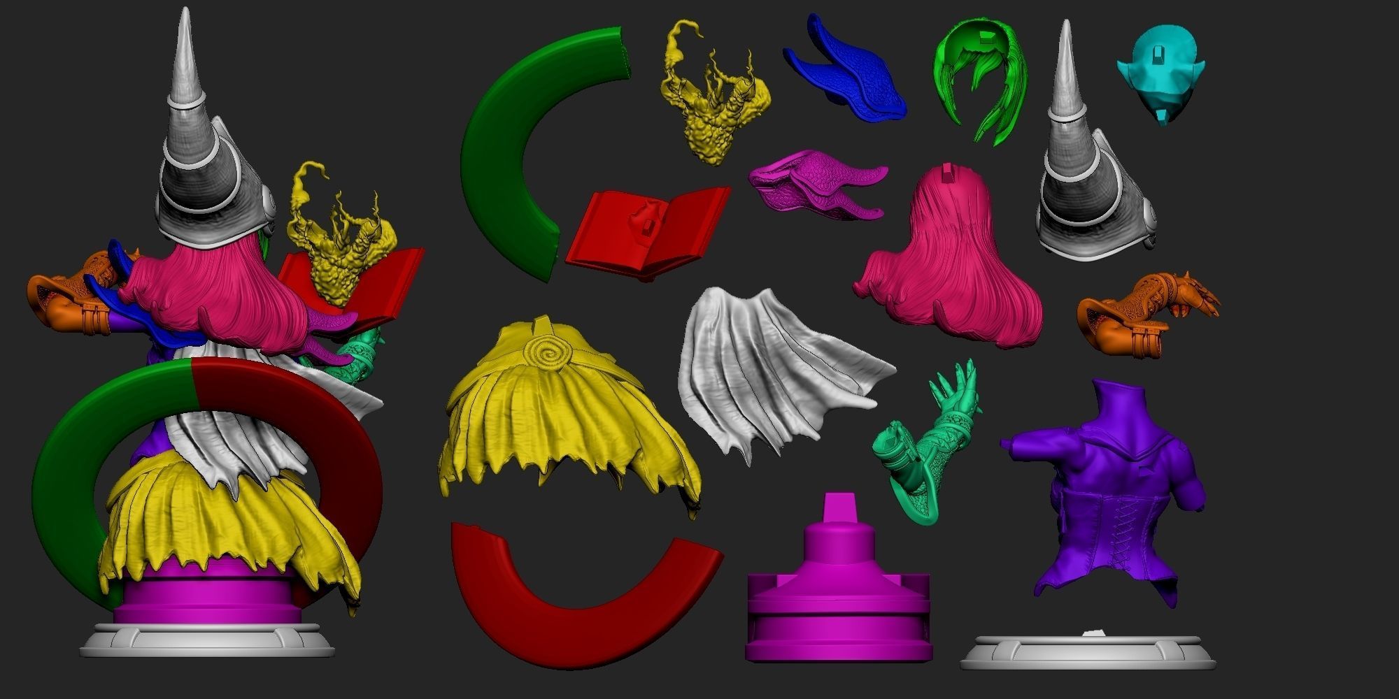 DARK MAGICIAN BUST BY CREATIVE GEEK MB 3D print model_5