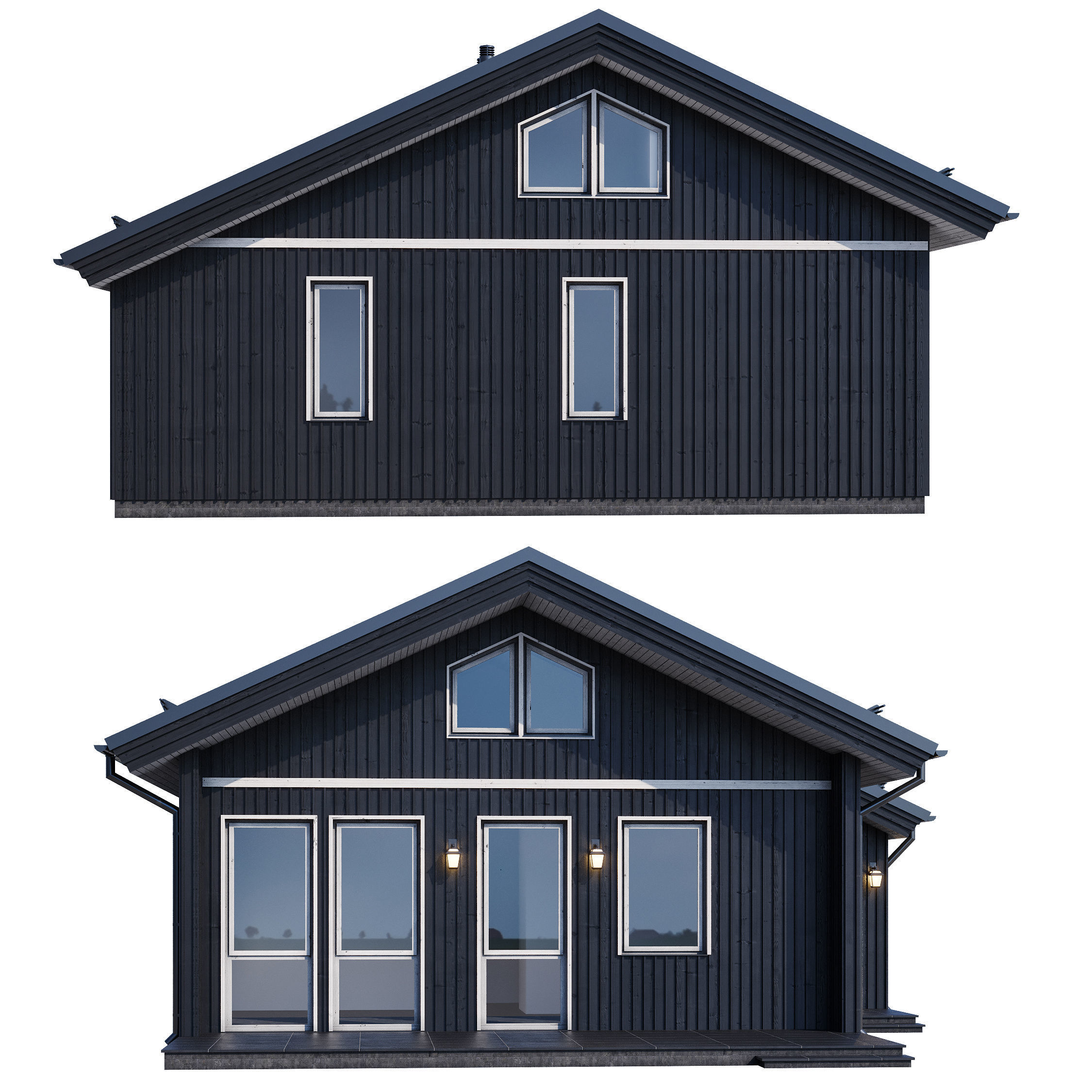 Modern house v83 3D model_3