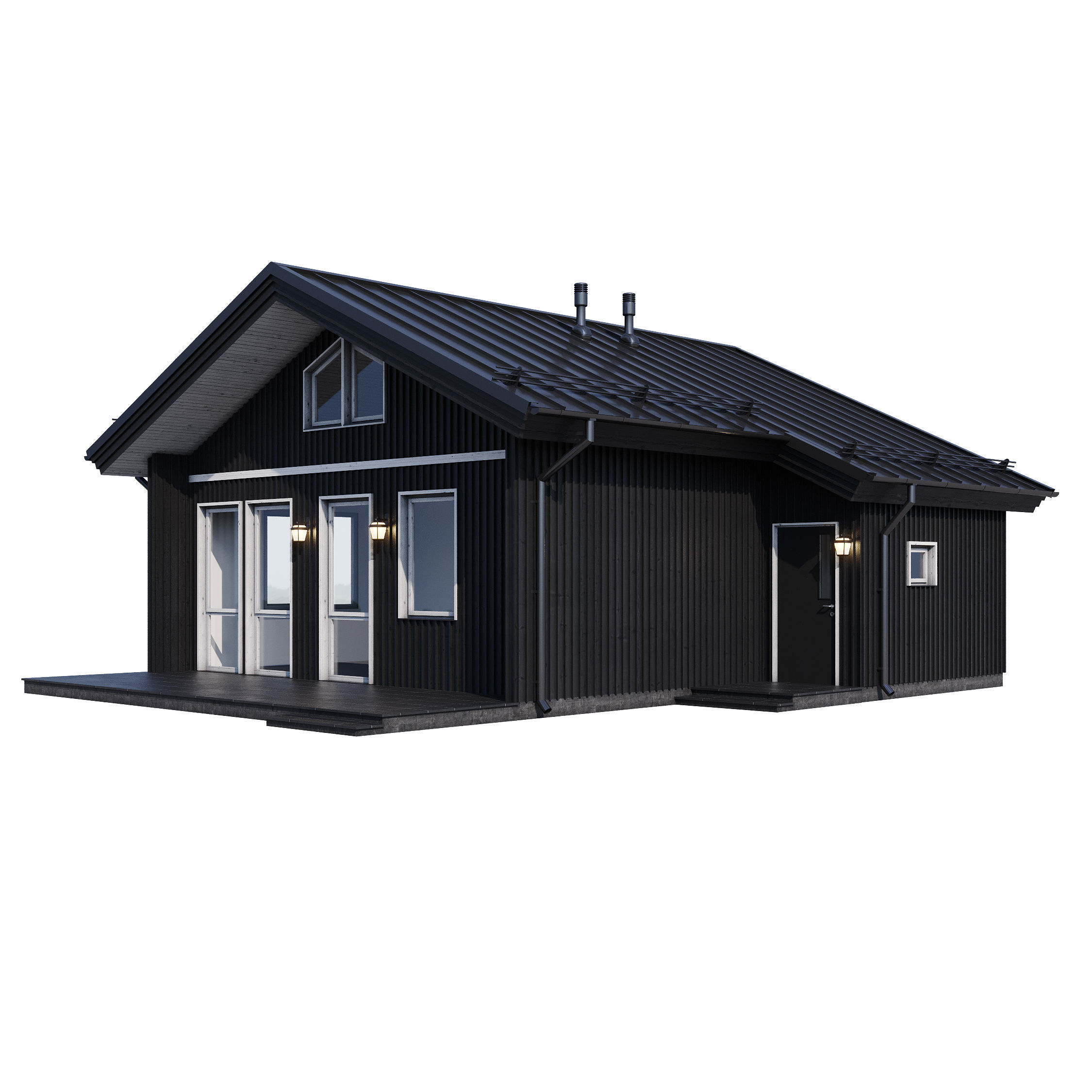 Modern house v83 3D model_6