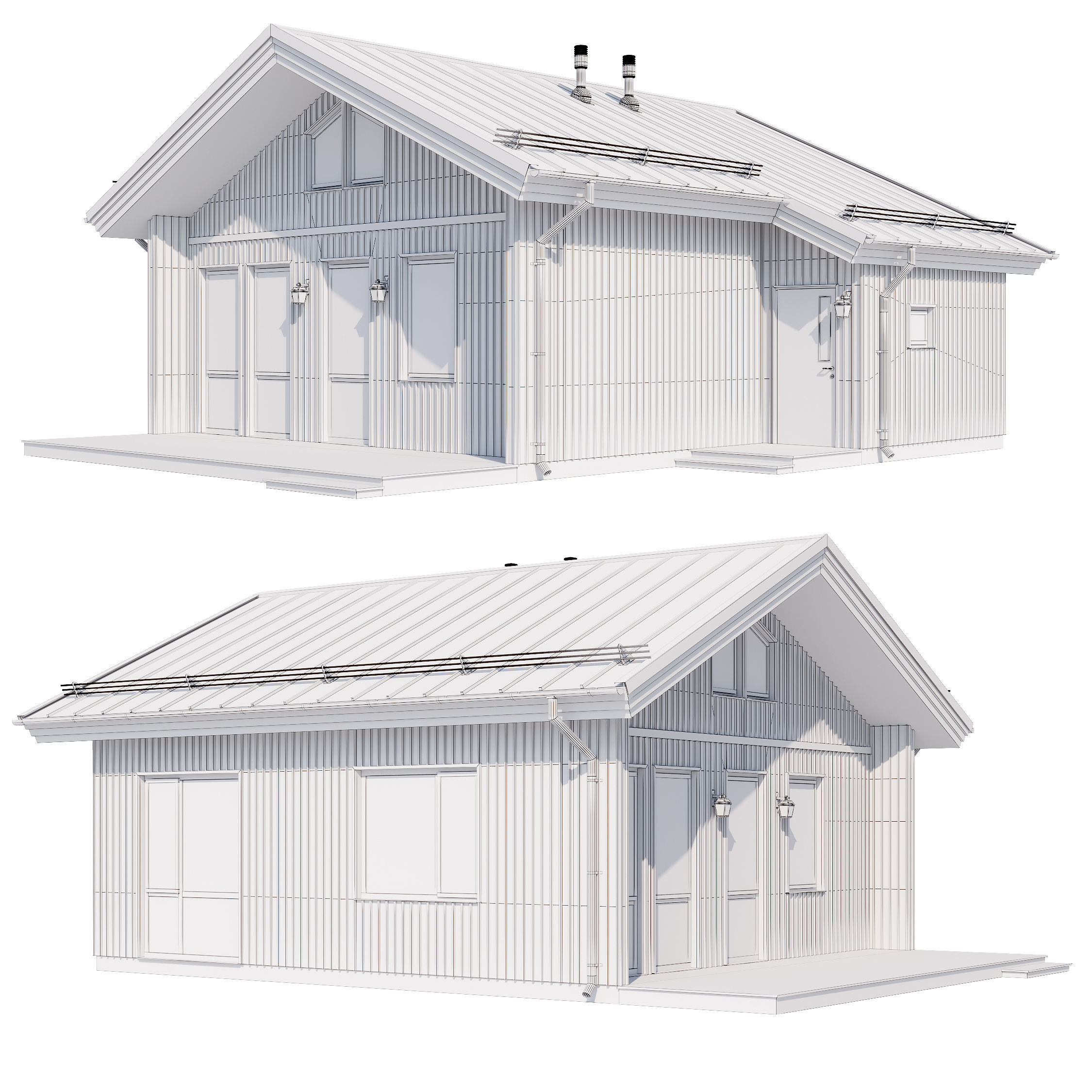 Modern house v83 3D model_4