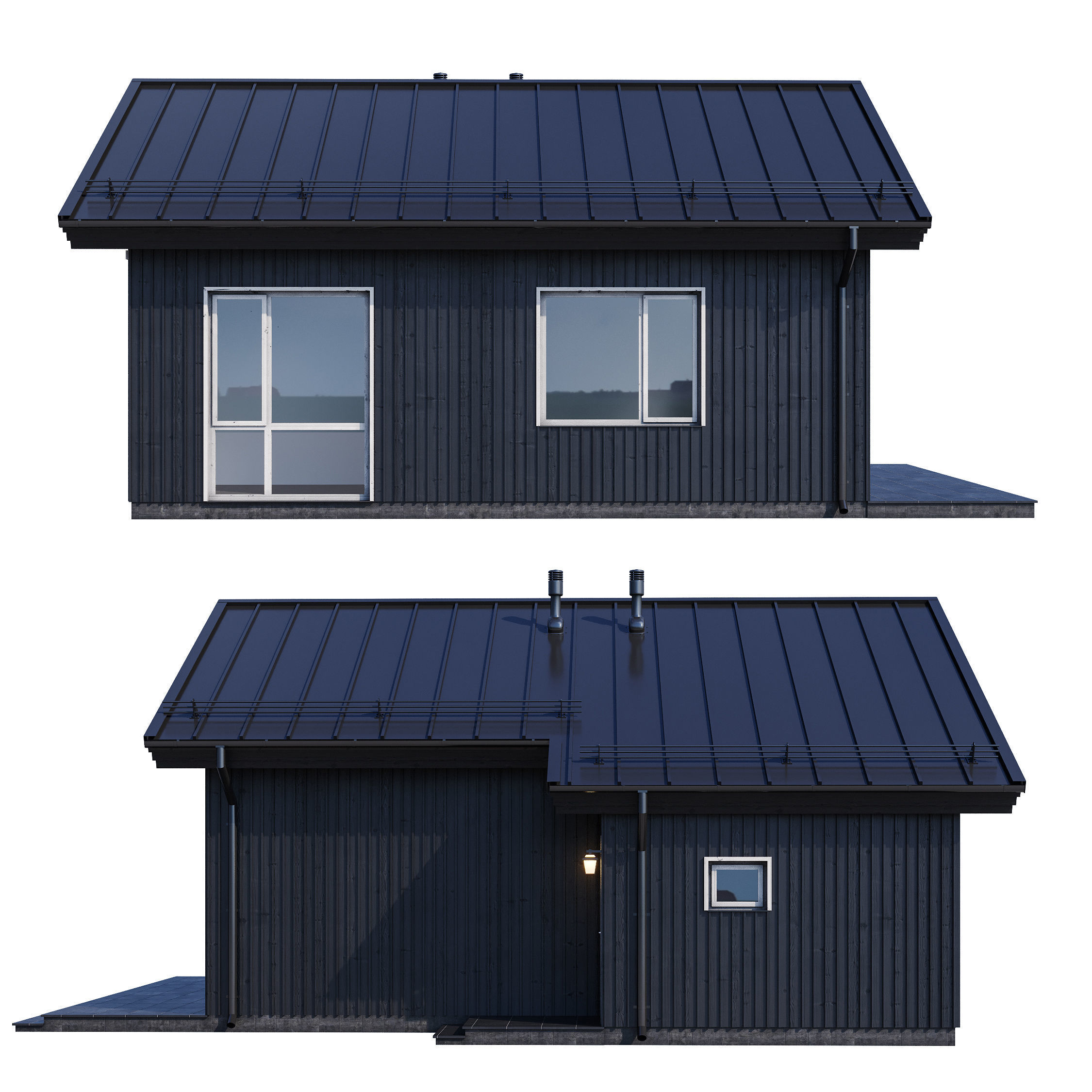 Modern house v83 3D model_2