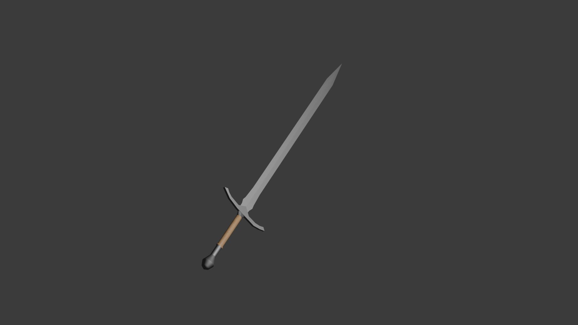 Sword Free low-poly 3D model_1