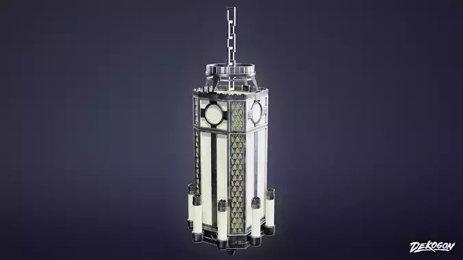 ART DECO - Chandelier 01 - LOW POLY Low-poly 3D model