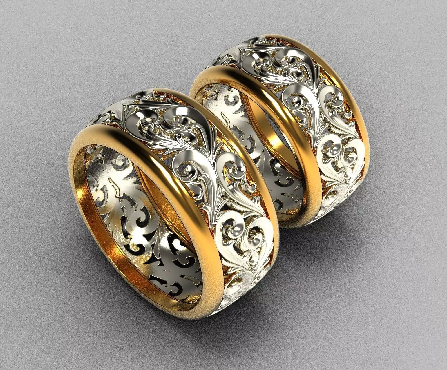 wedding rings 3D print model