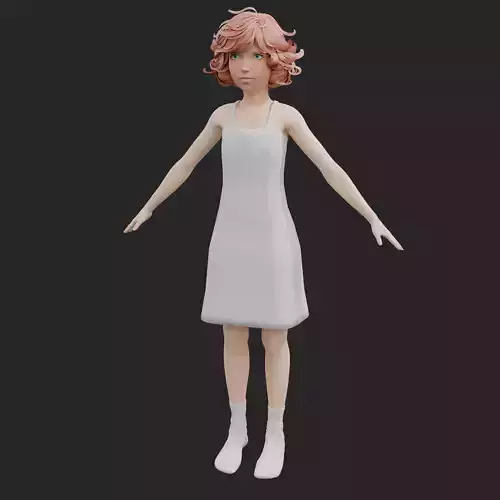 Girl Character 3D Model