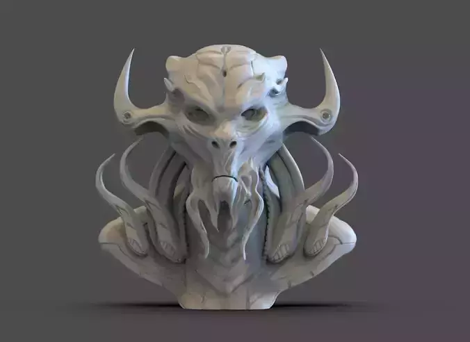 Scifi Demon Bust
