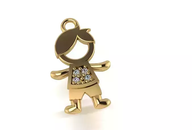 Pingente Menino com Pedras