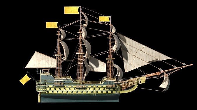 Battleship-pearl ship 3D model