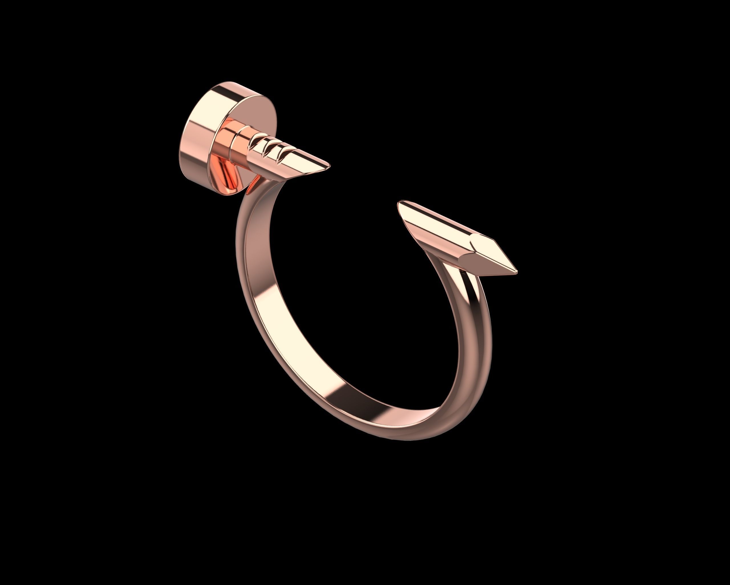 Nail Ring In the finger 18 Size N96 3D print model_13