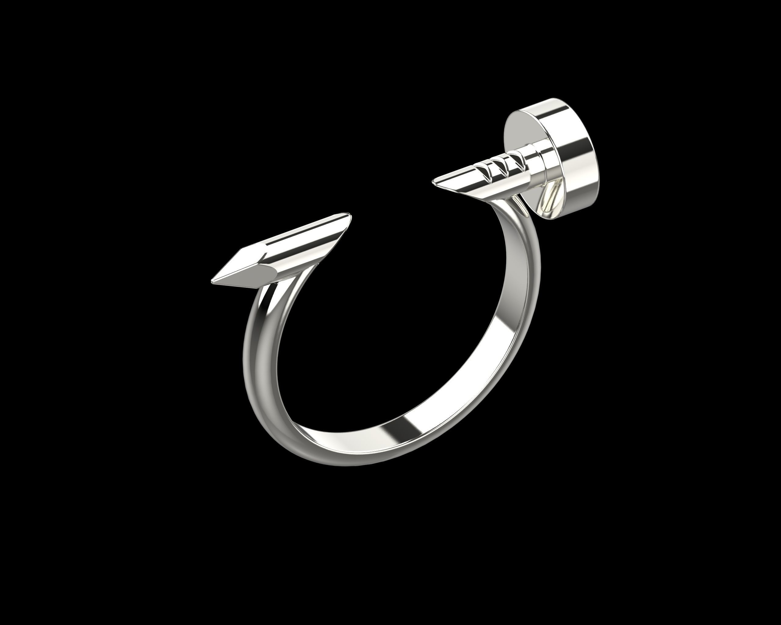 Nail Ring In the finger 18 Size N96 3D print model_18