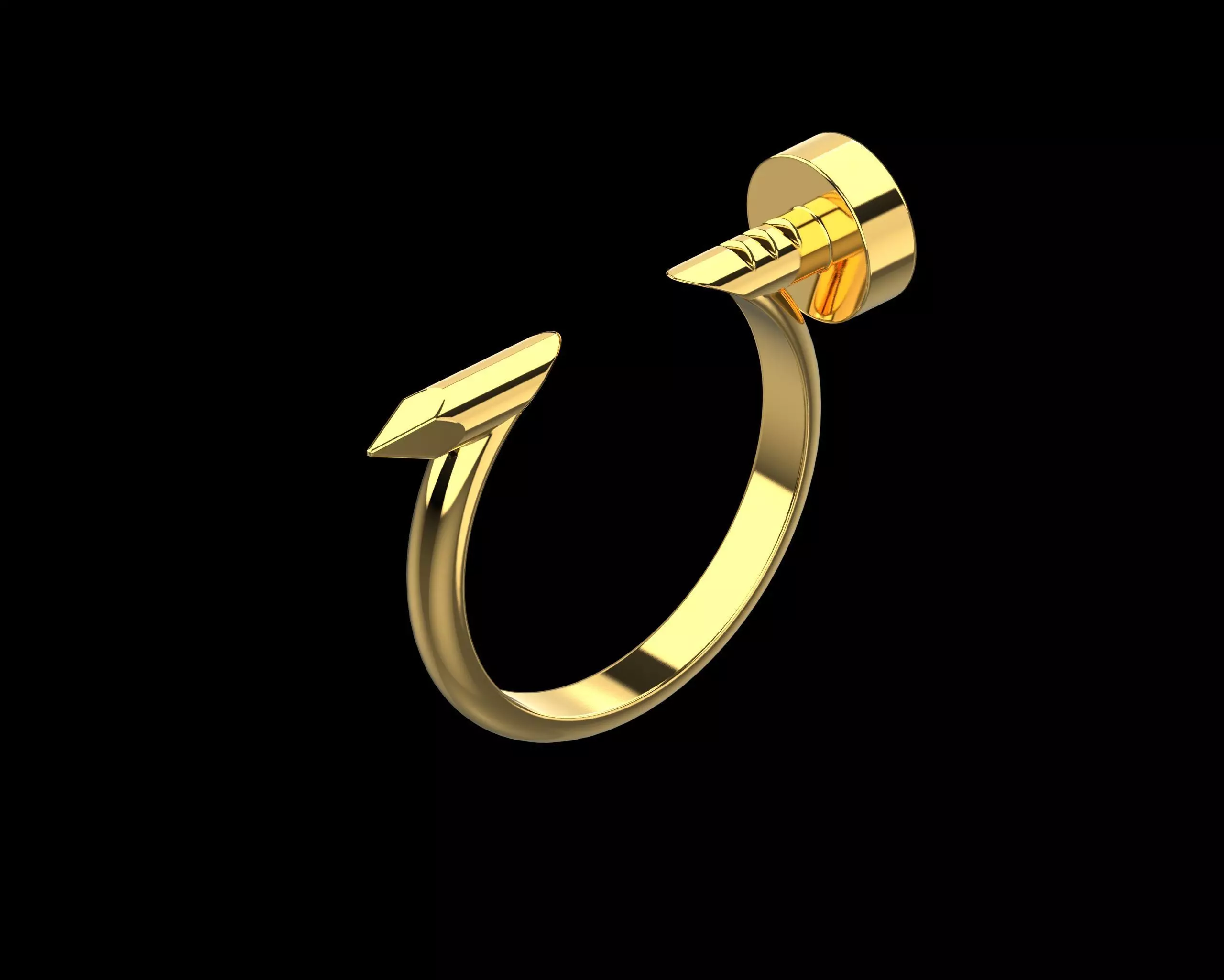 Nail Ring In the finger 18 Size N96 3D print model_0