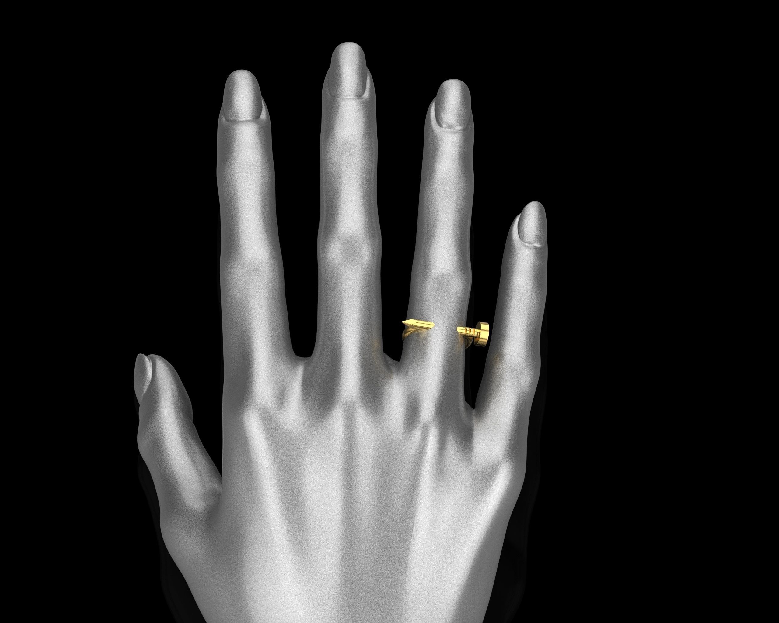 Nail Ring In the finger 18 Size N96 3D print model_5