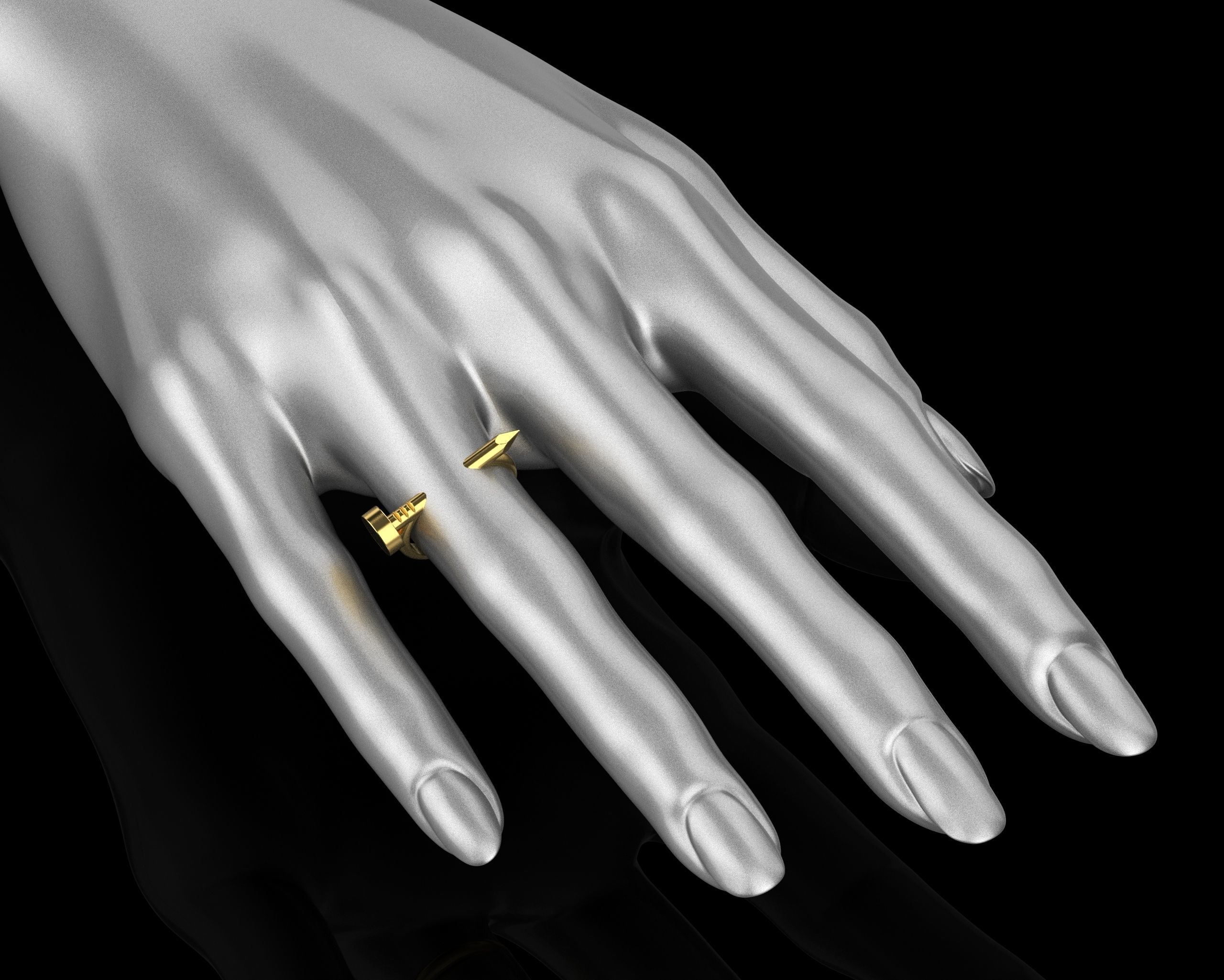 Nail Ring In the finger 18 Size N96 3D print model_4