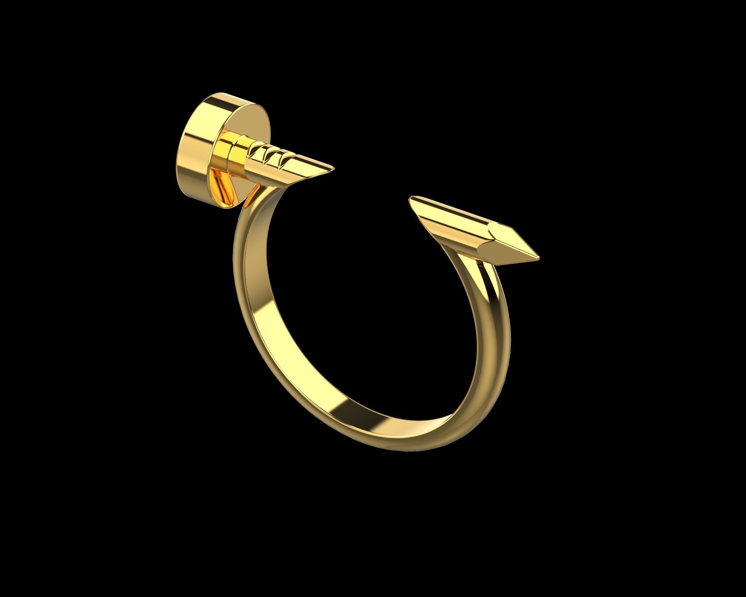 Nail Ring In the finger 18 Size N96 3D print model_3
