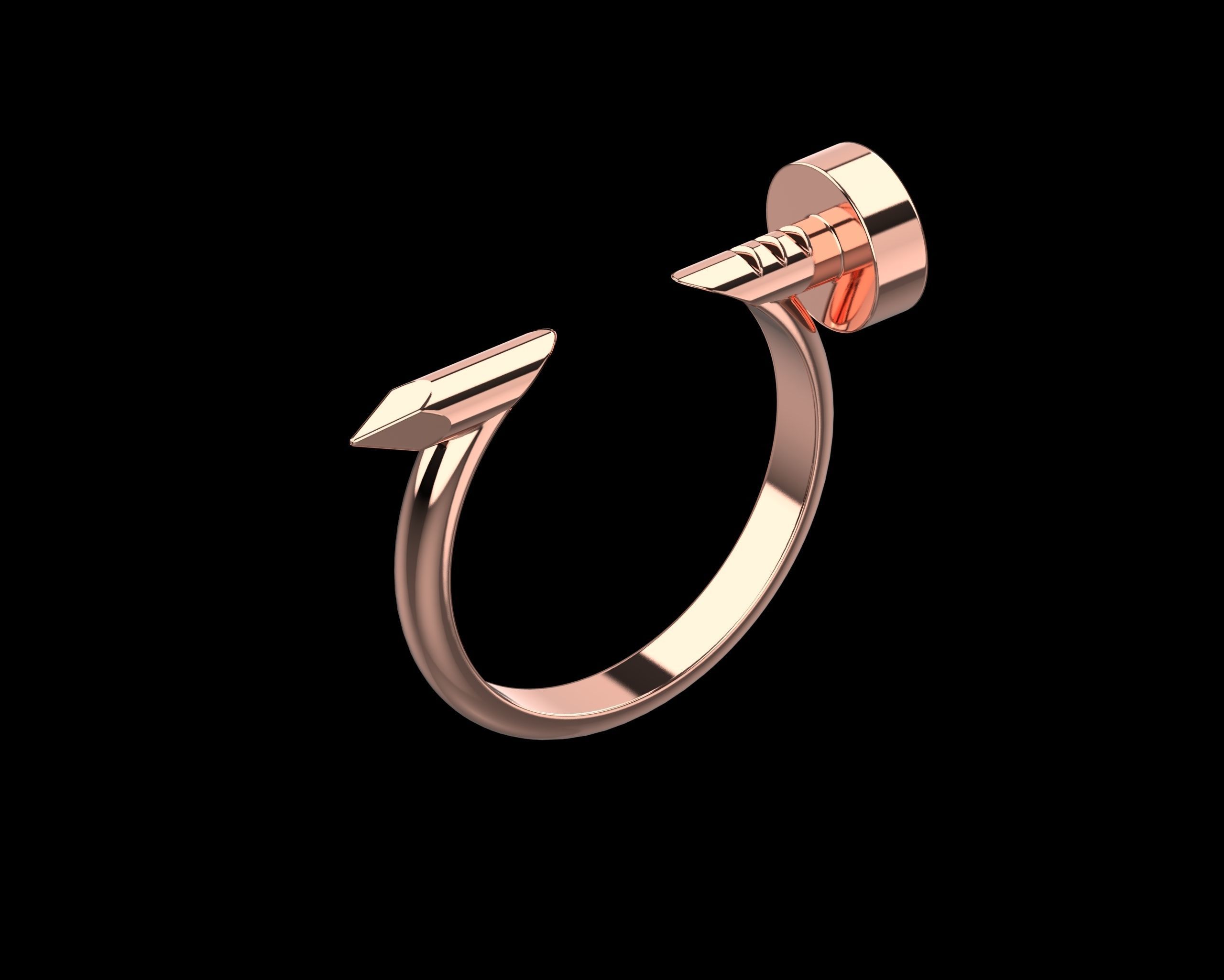 Nail Ring In the finger 18 Size N96 3D print model_14